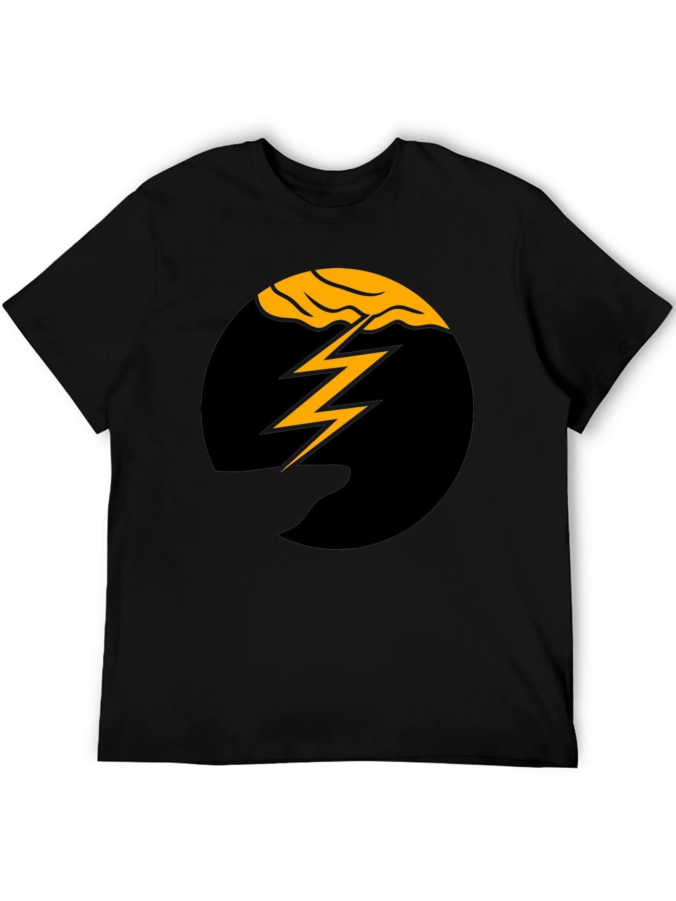Black Lightning Bolt Graphic Tee