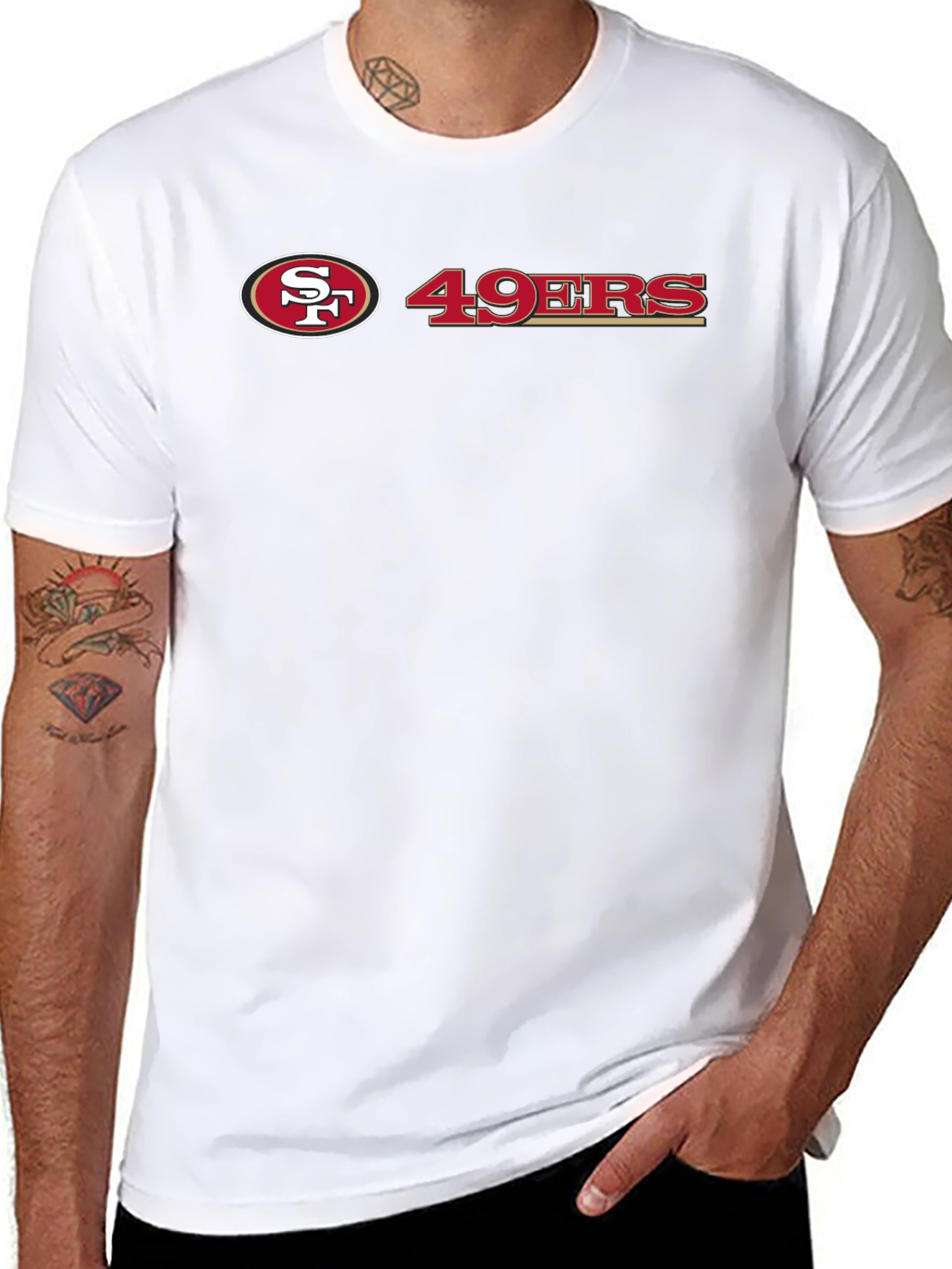49ers T-Shirt - Black Cotton Blend
