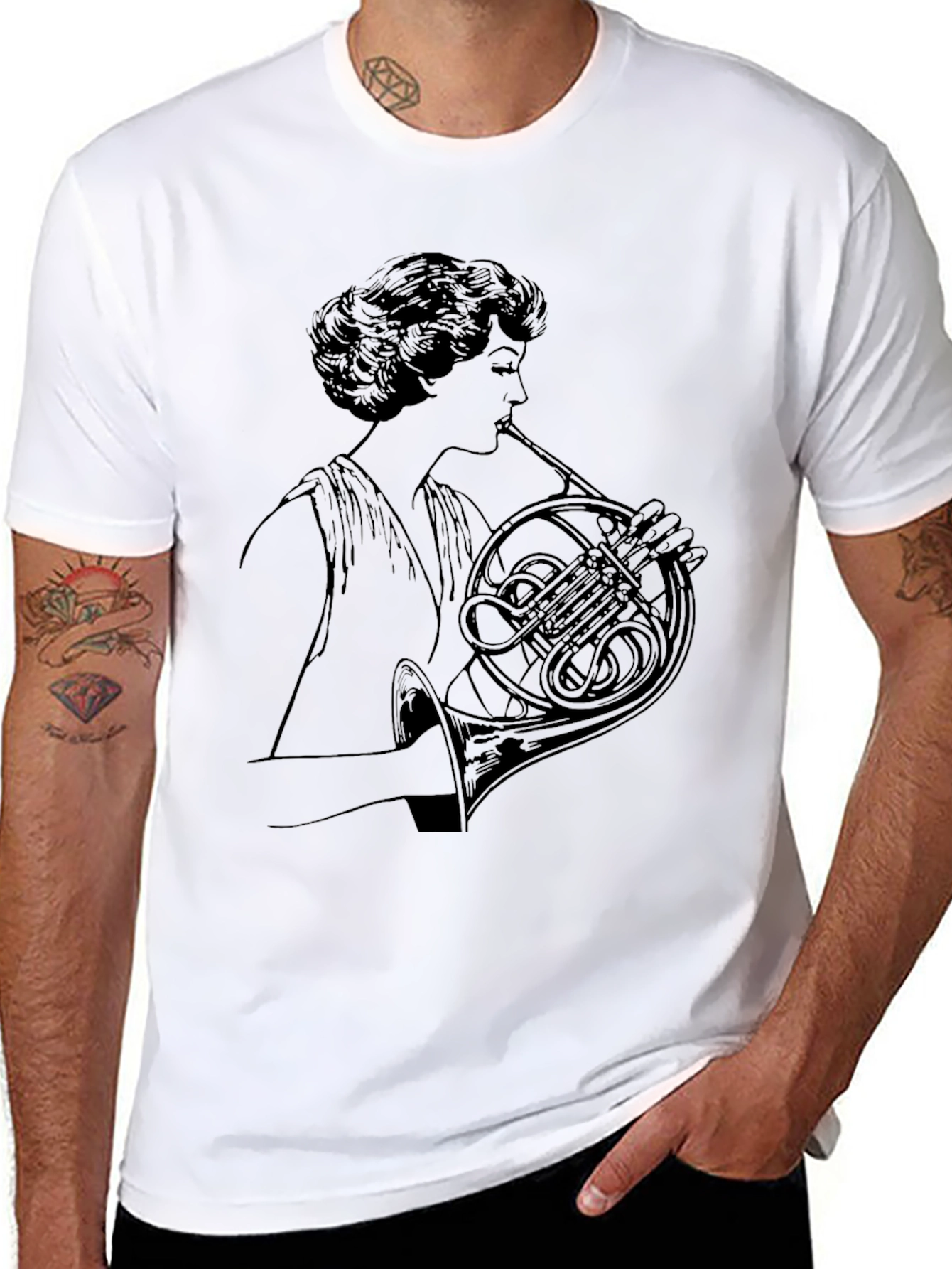 French Horn Player Graphic T-Shirt - Unisex