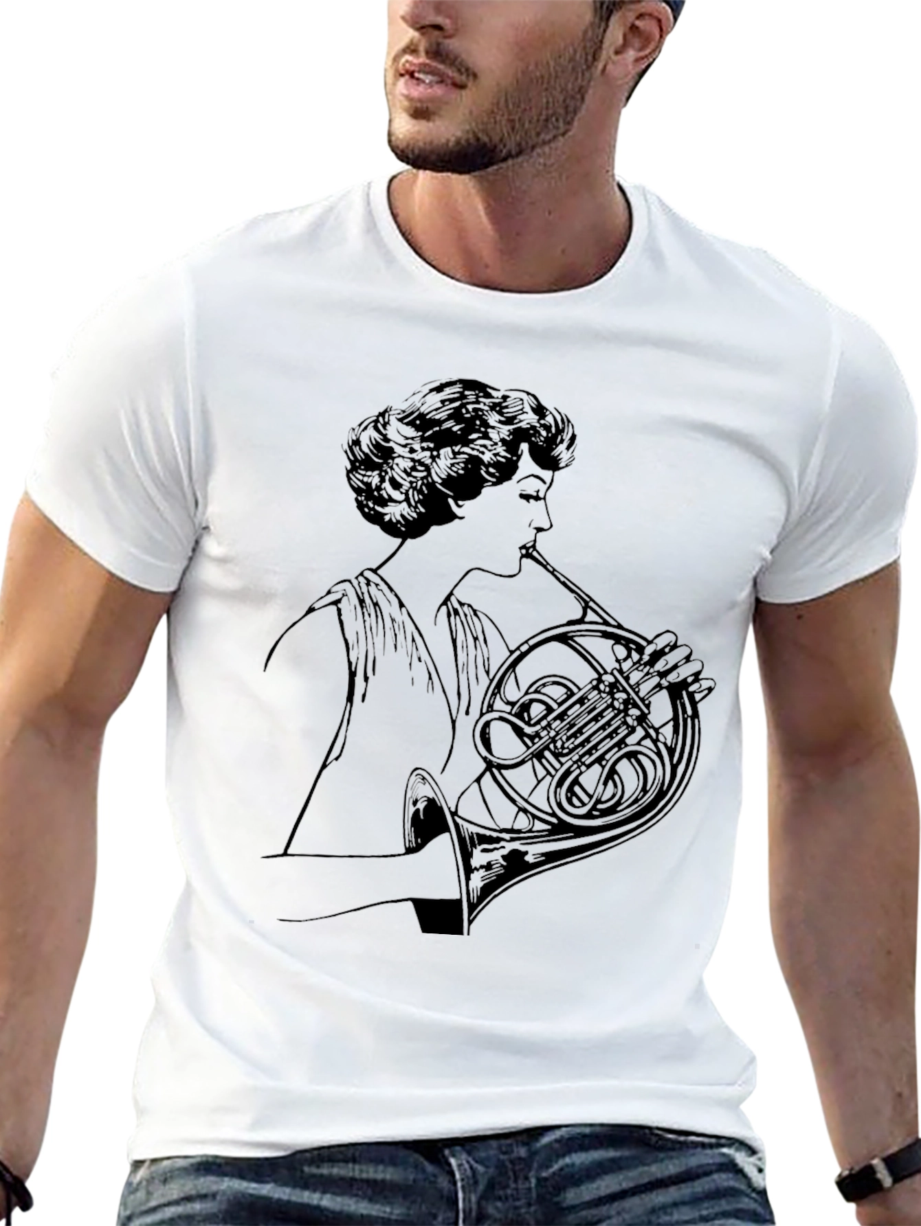 French Horn Player Graphic T-Shirt - Unisex