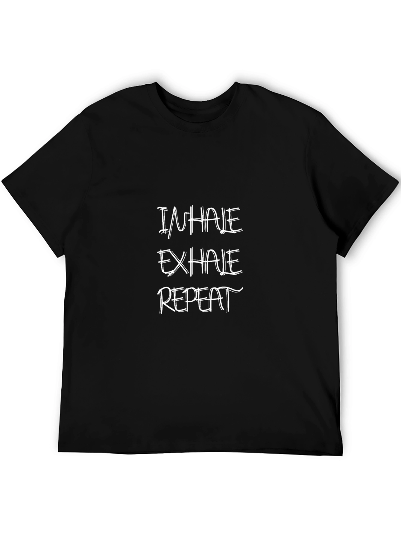 Inhale Exhale Repeat Black Graphic Tee