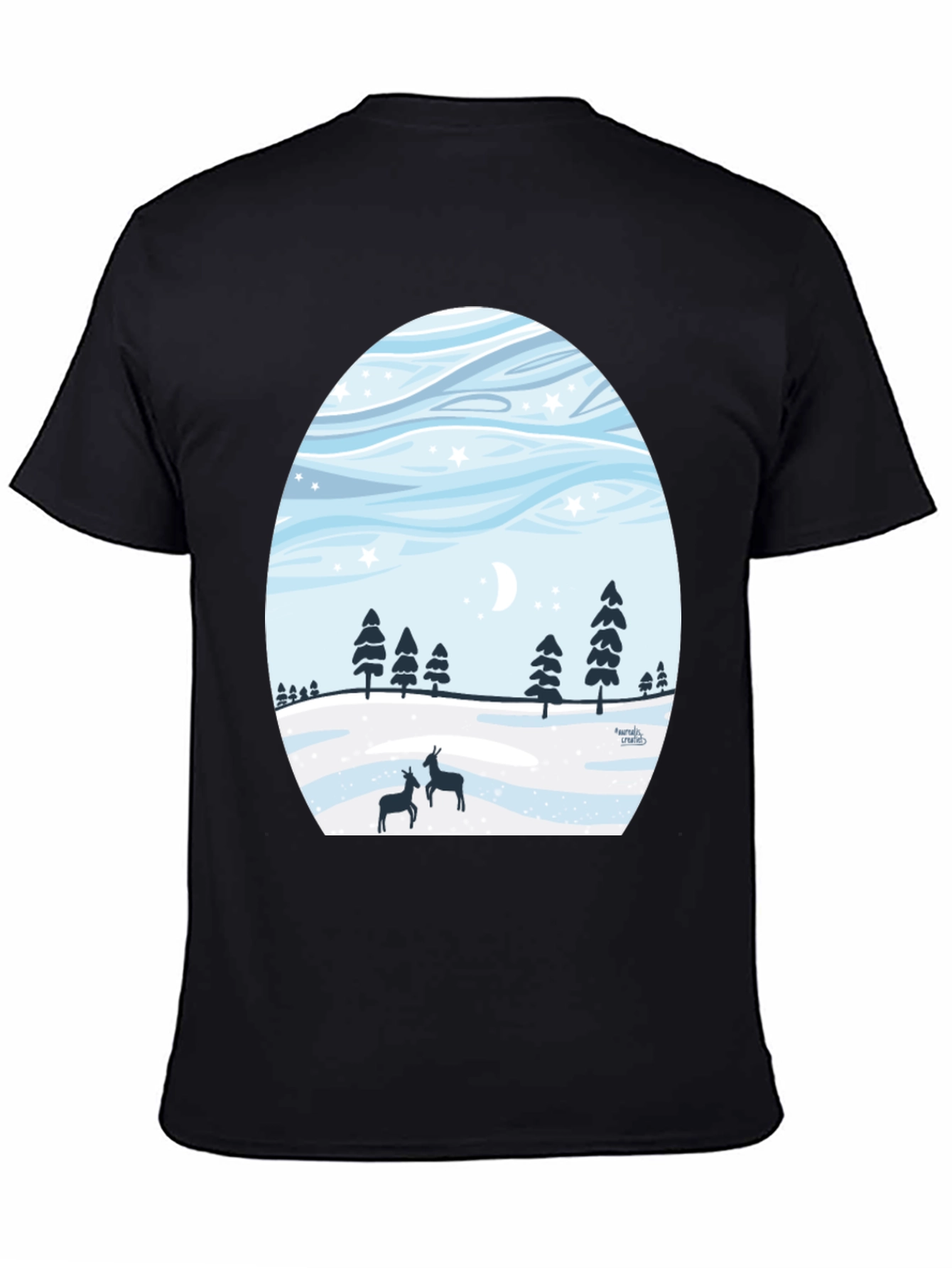 Winter Deer Scene T-Shirt