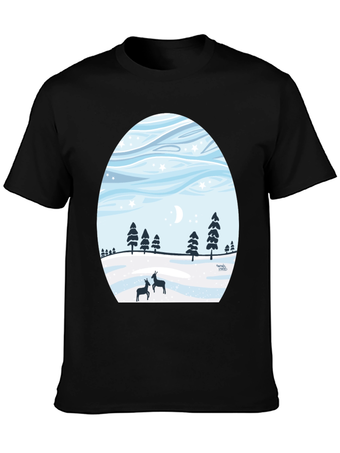 Winter Deer Scene T-Shirt