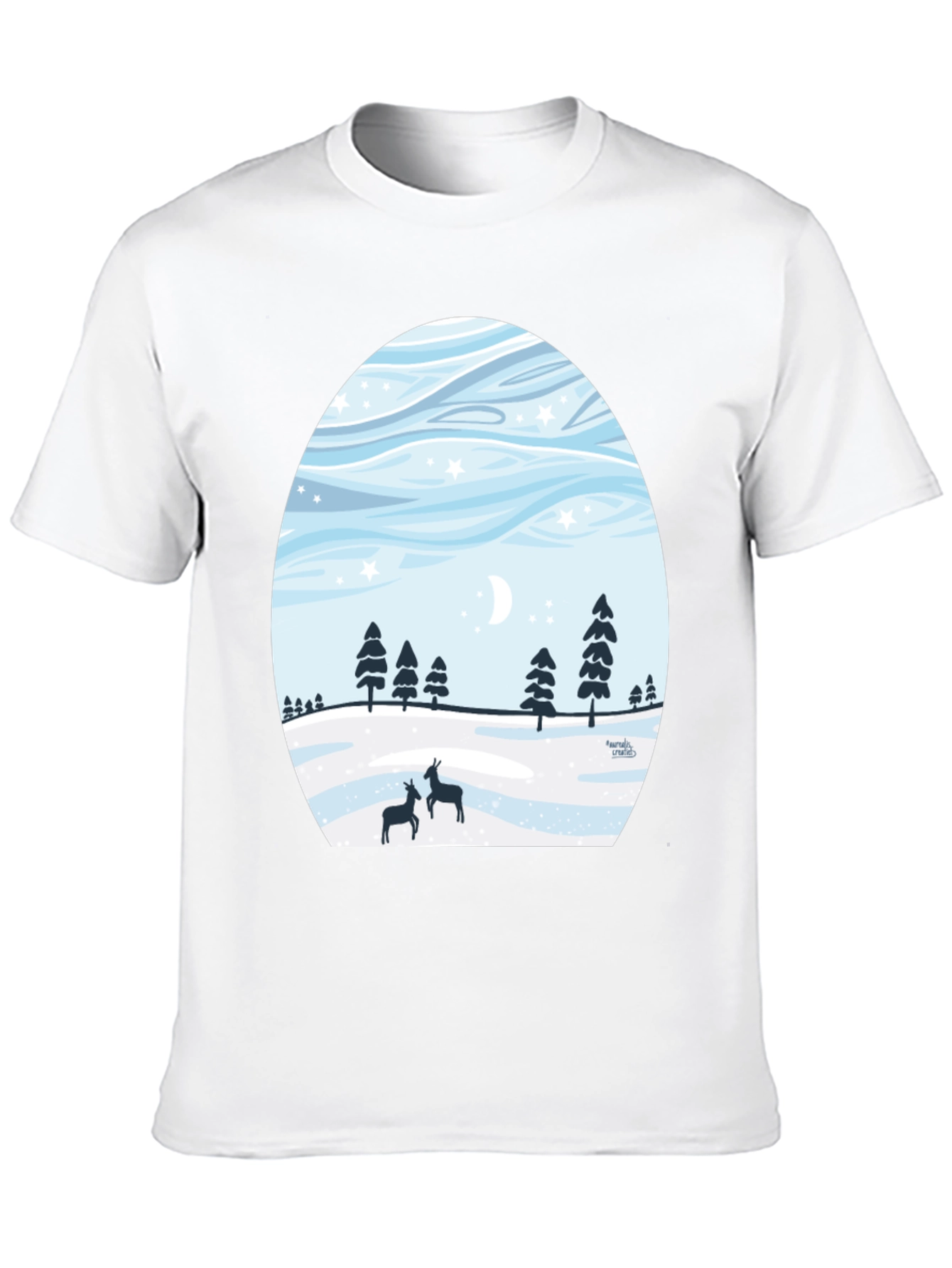 Winter Deer Scene T-Shirt