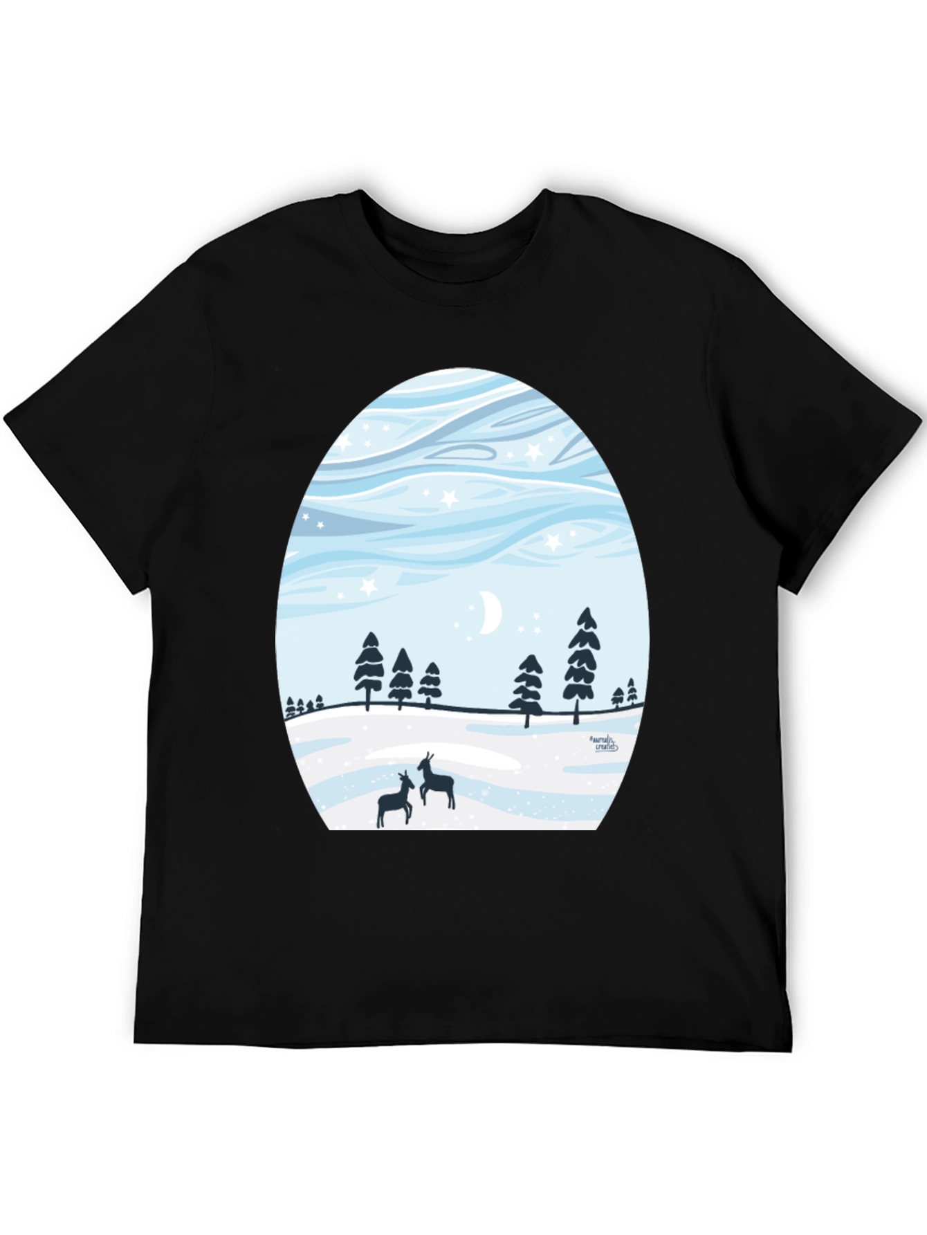 Winter Deer Scene T-Shirt