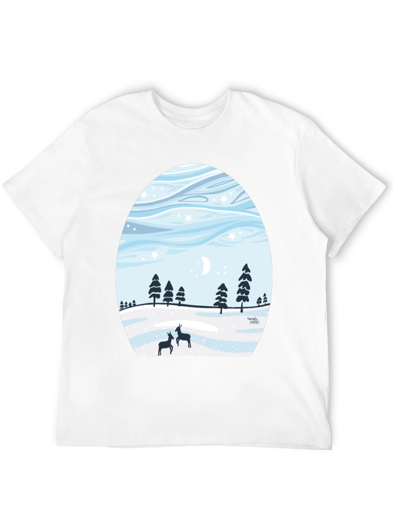 Winter Deer Scene T-Shirt