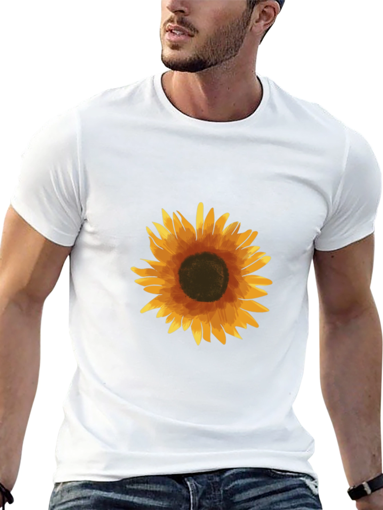 Sunflower Graphic Black T-Shirt