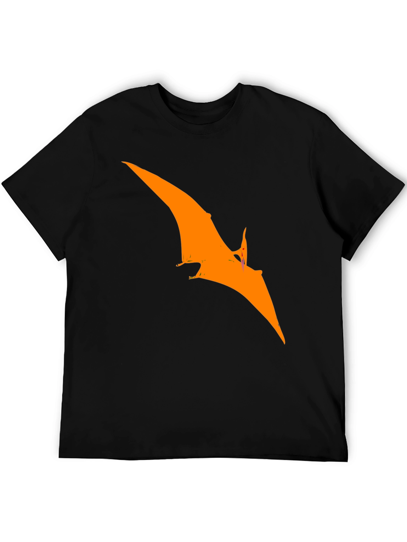 Pterodactyl Graphic Tee - Black Cotton T-Shirt