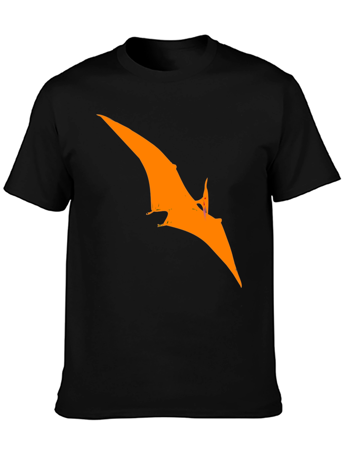 Pterodactyl Graphic Tee - Black Cotton T-Shirt