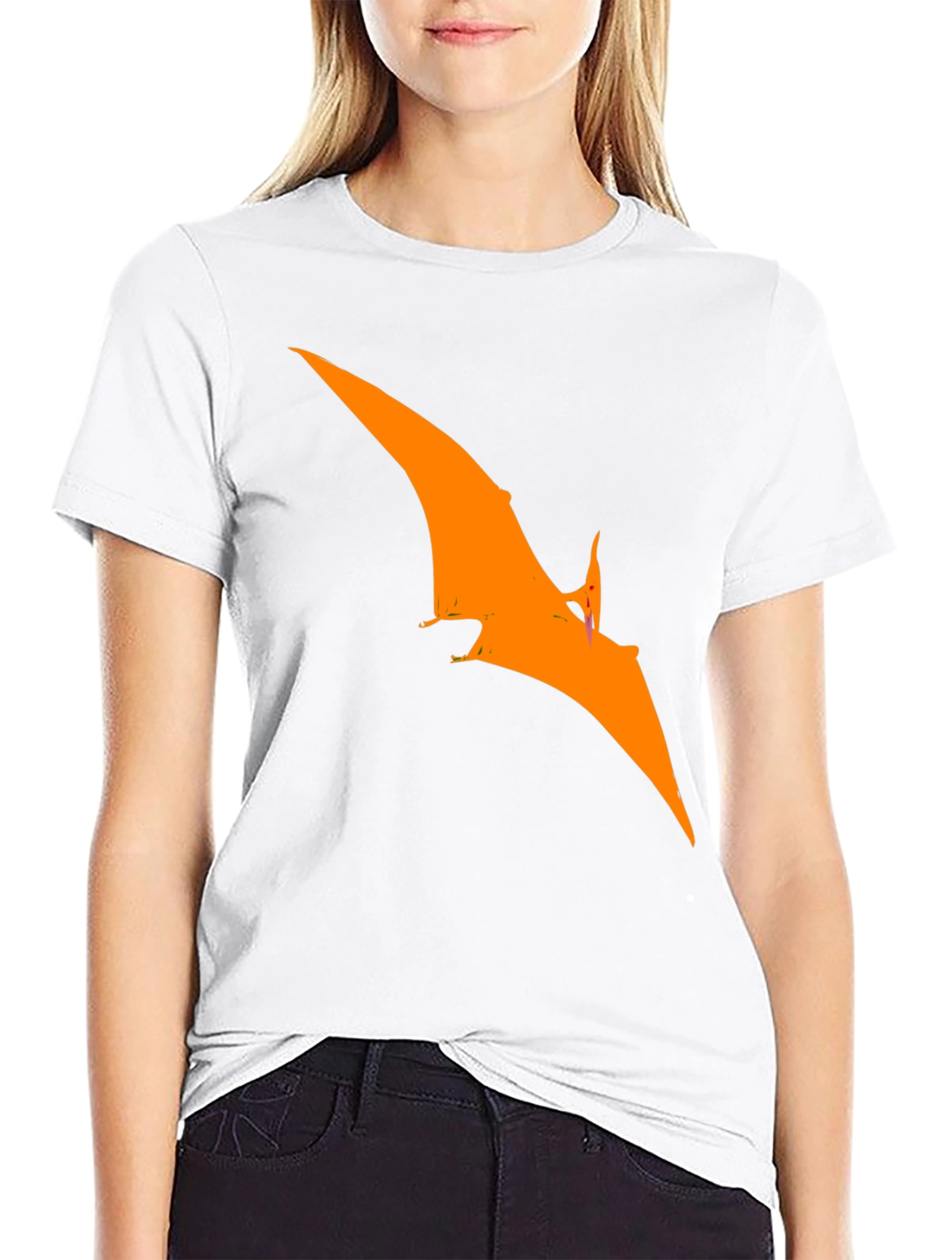 Pterodactyl Graphic Tee - Black Cotton T-Shirt