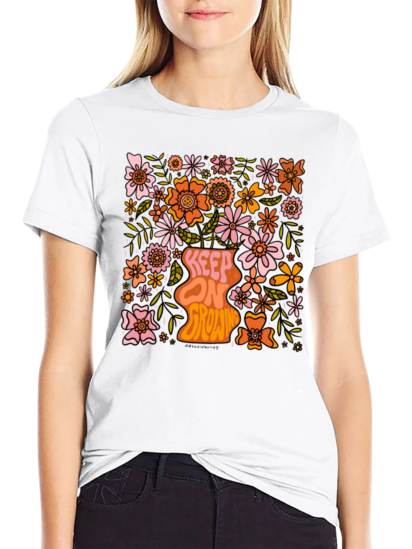 Floral Keep On Growing Graphic Tee