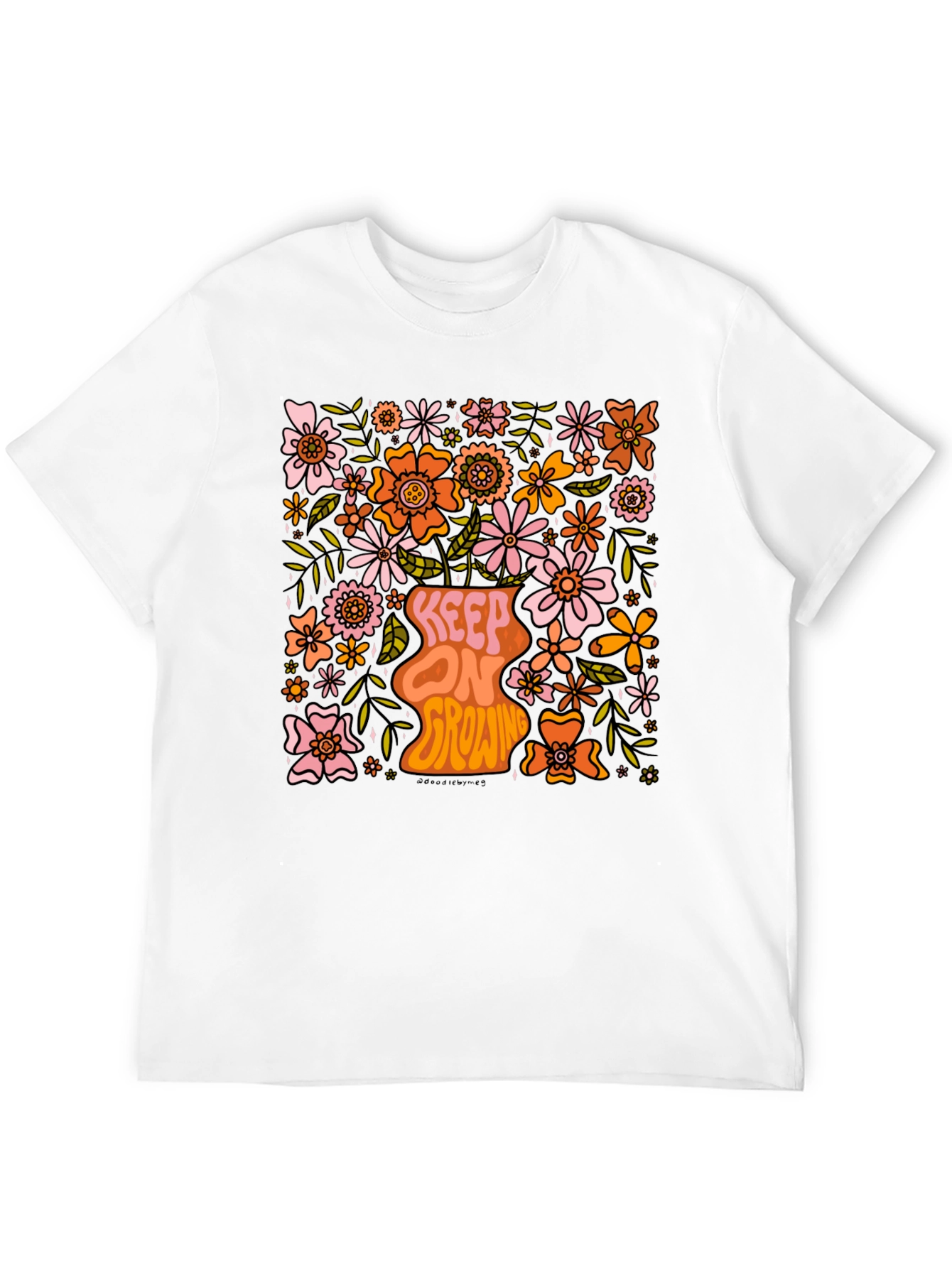 Floral Keep On Growing Graphic Tee