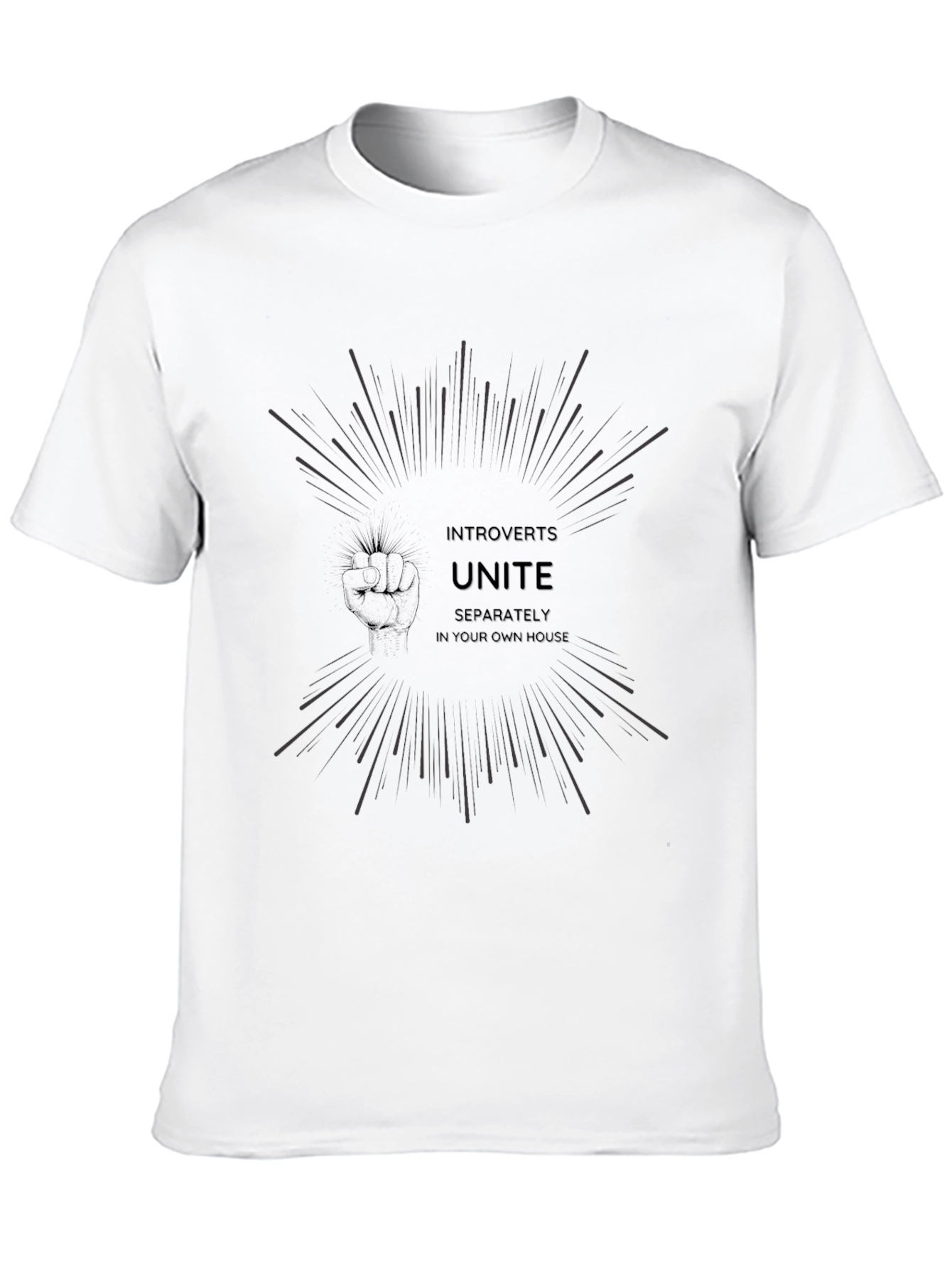 Introverts Unite Black Graphic T-Shirt