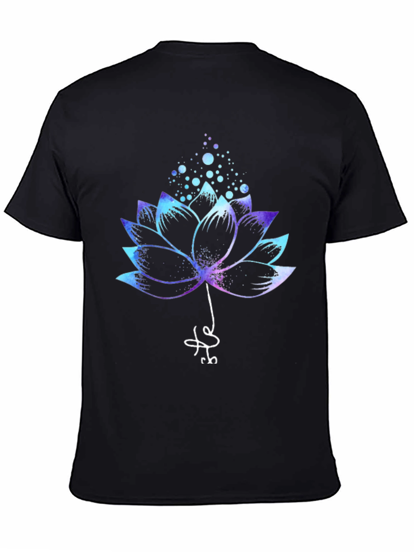 Lotus Flower Graphic Tee - Mens Black T-Shirt