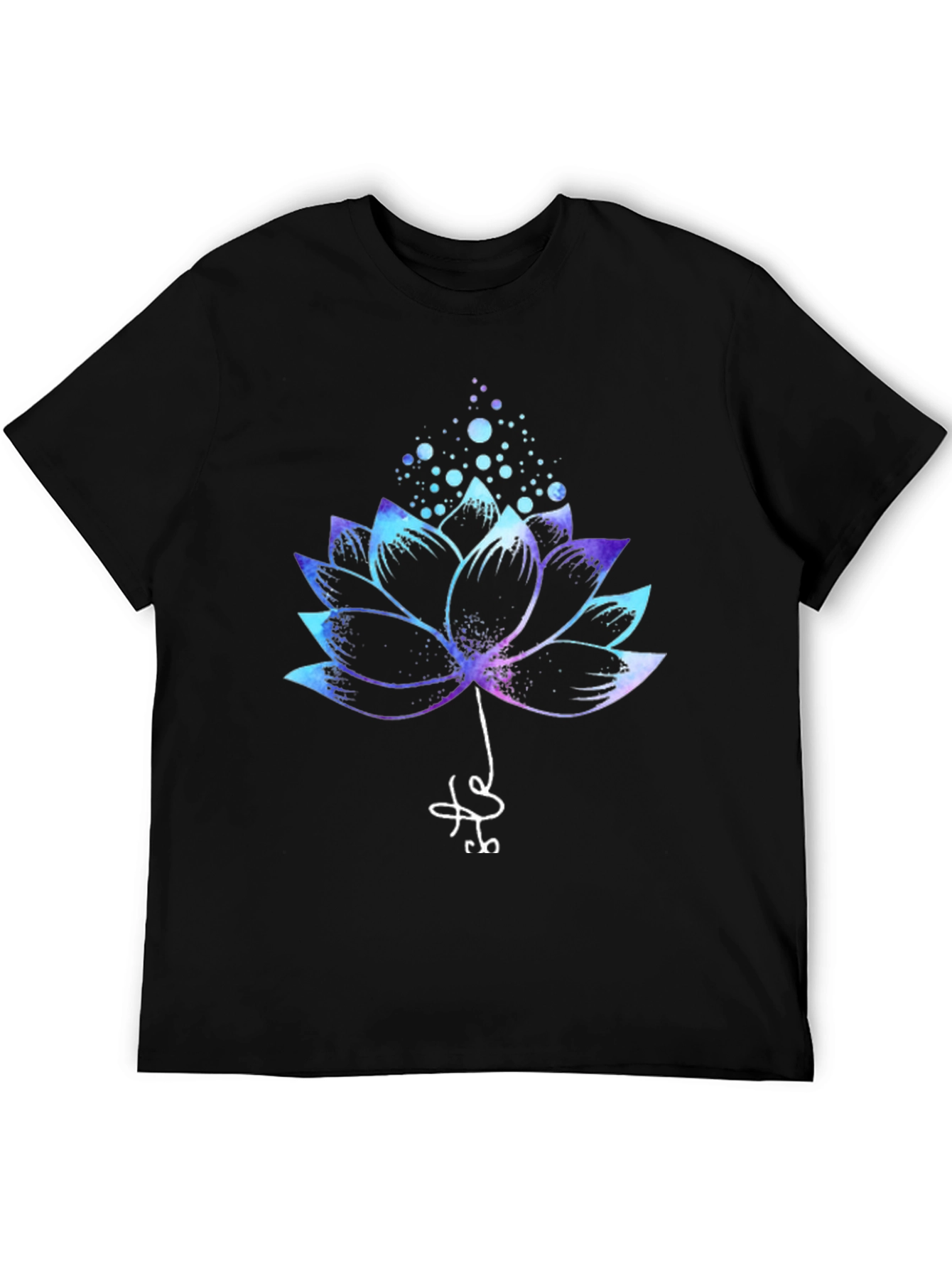 Lotus Flower Graphic Tee - Mens Black T-Shirt