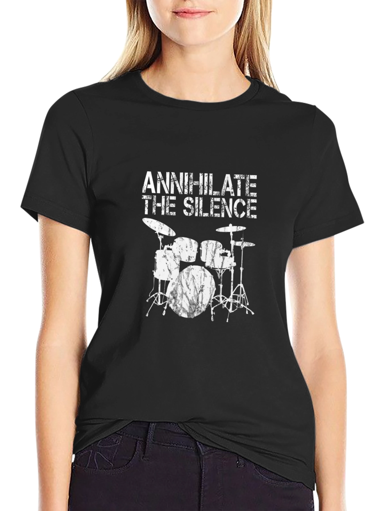 Annihilate The Silence Drum Set T-Shirt - Black
