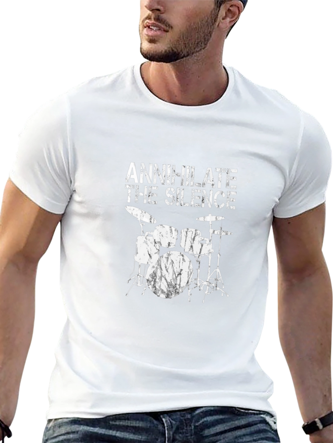 Annihilate The Silence Drum Set T-Shirt - Black