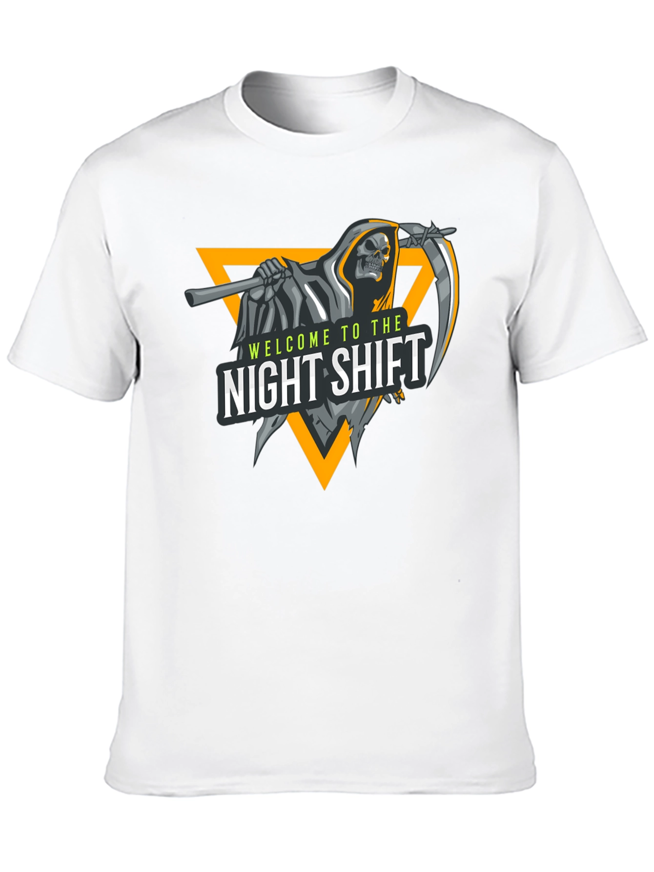 Night Shift Reaper Graphic Tee - Black Cotton T-Shirt