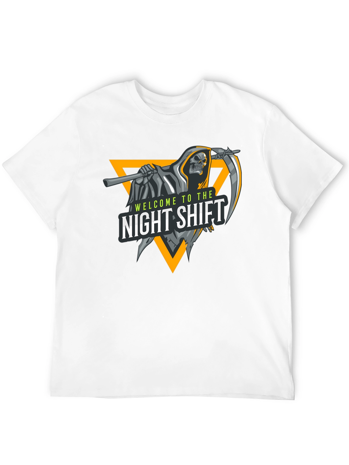 Night Shift Reaper Graphic Tee - Black Cotton T-Shirt