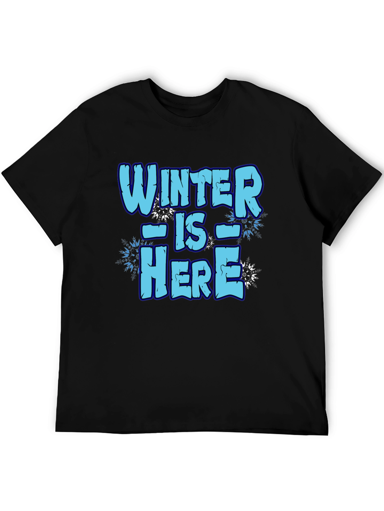Winter is Here Graphic Tee - Black
