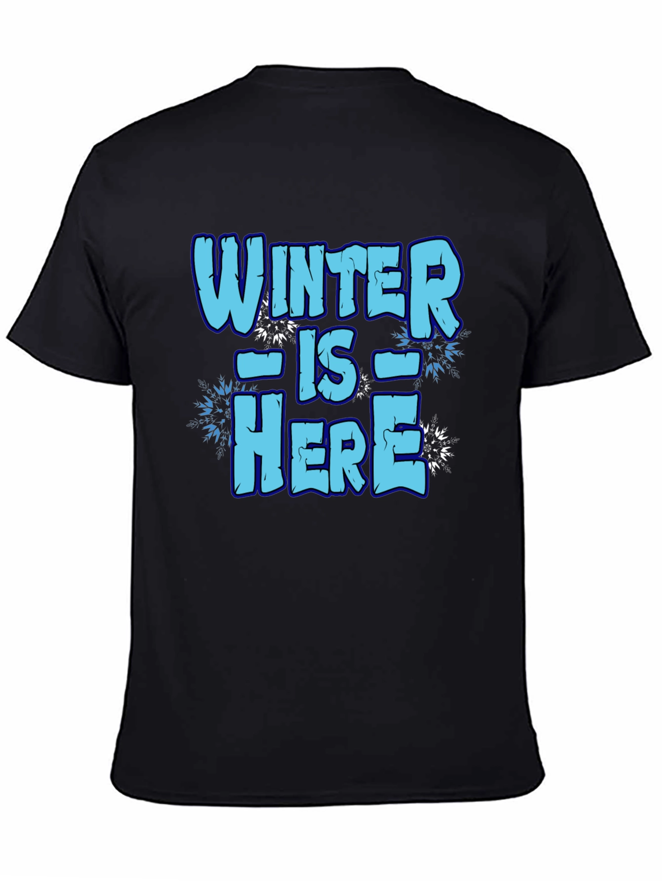 Winter is Here Graphic Tee - Black
