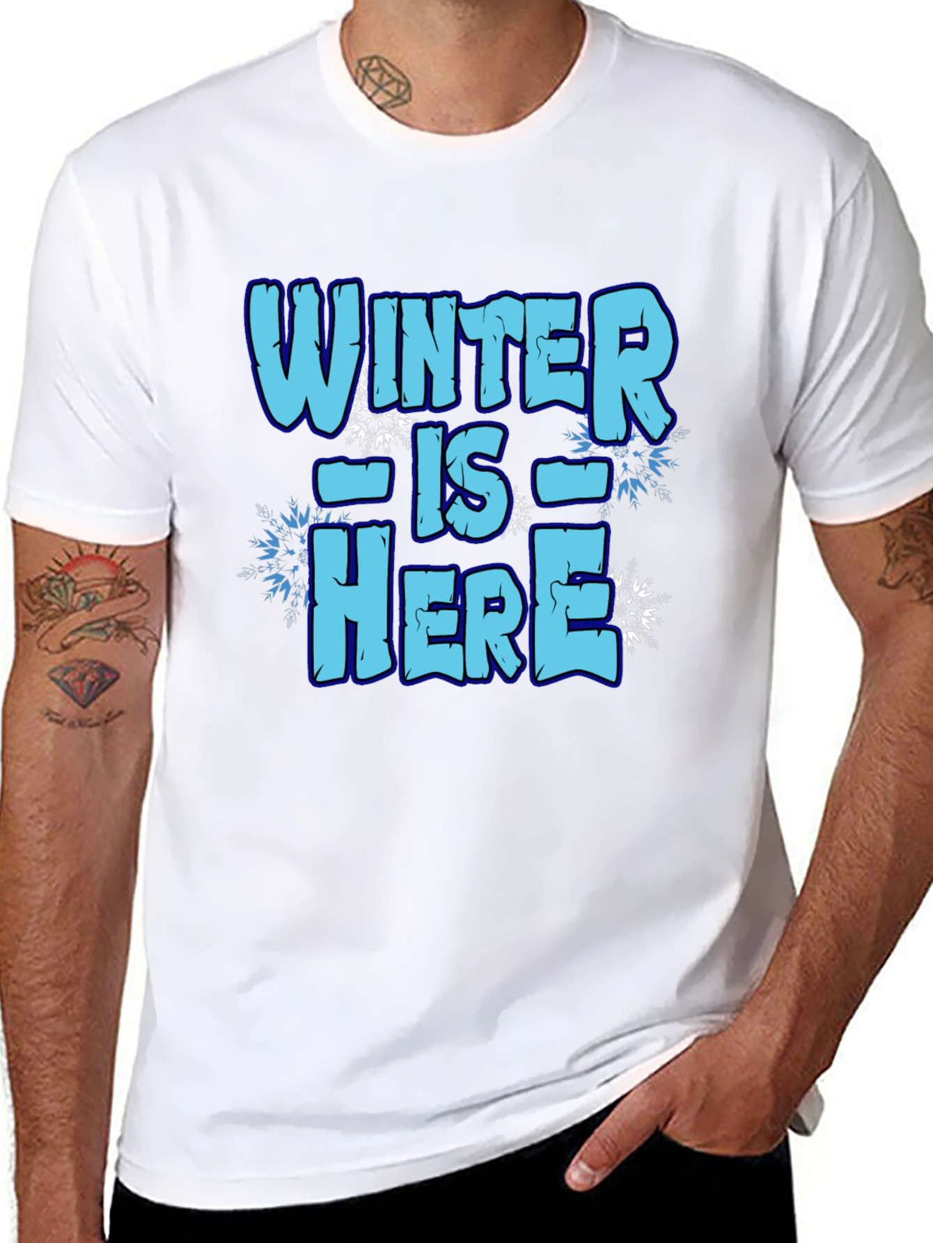 Winter is Here Graphic Tee - Black