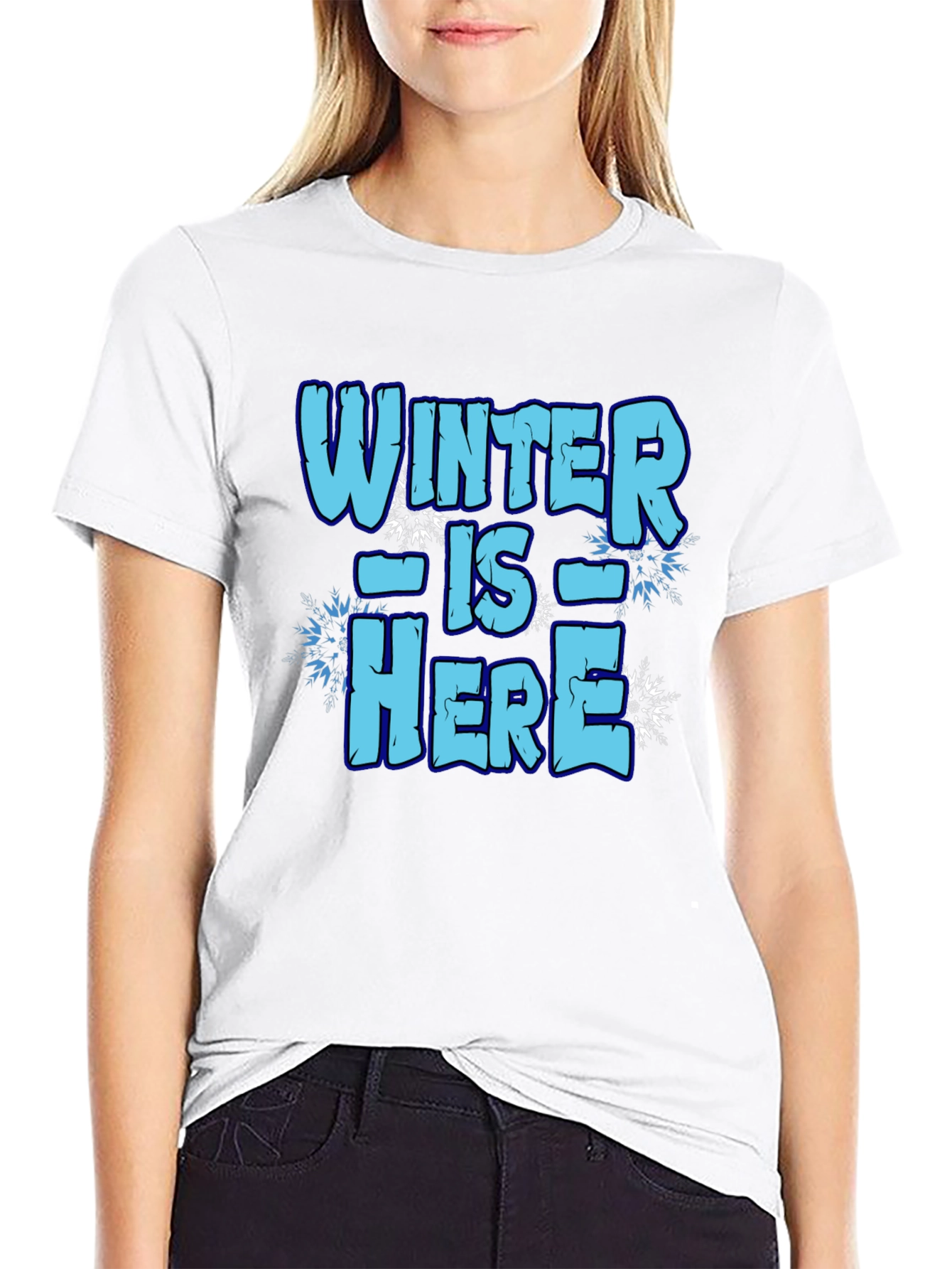 Winter is Here Graphic Tee - Black