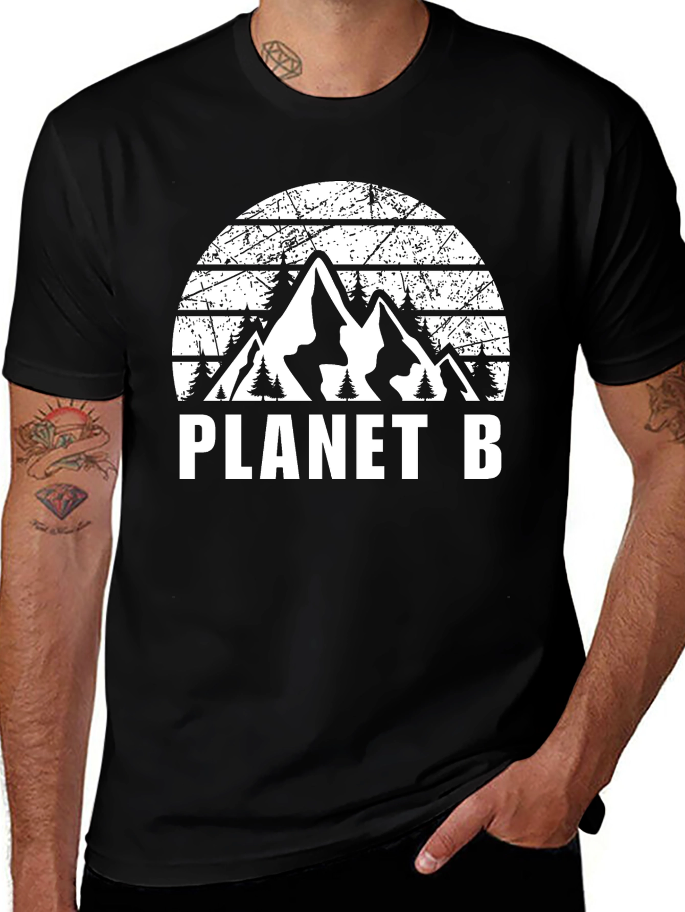 Planet B Mountain Graphic T-Shirt