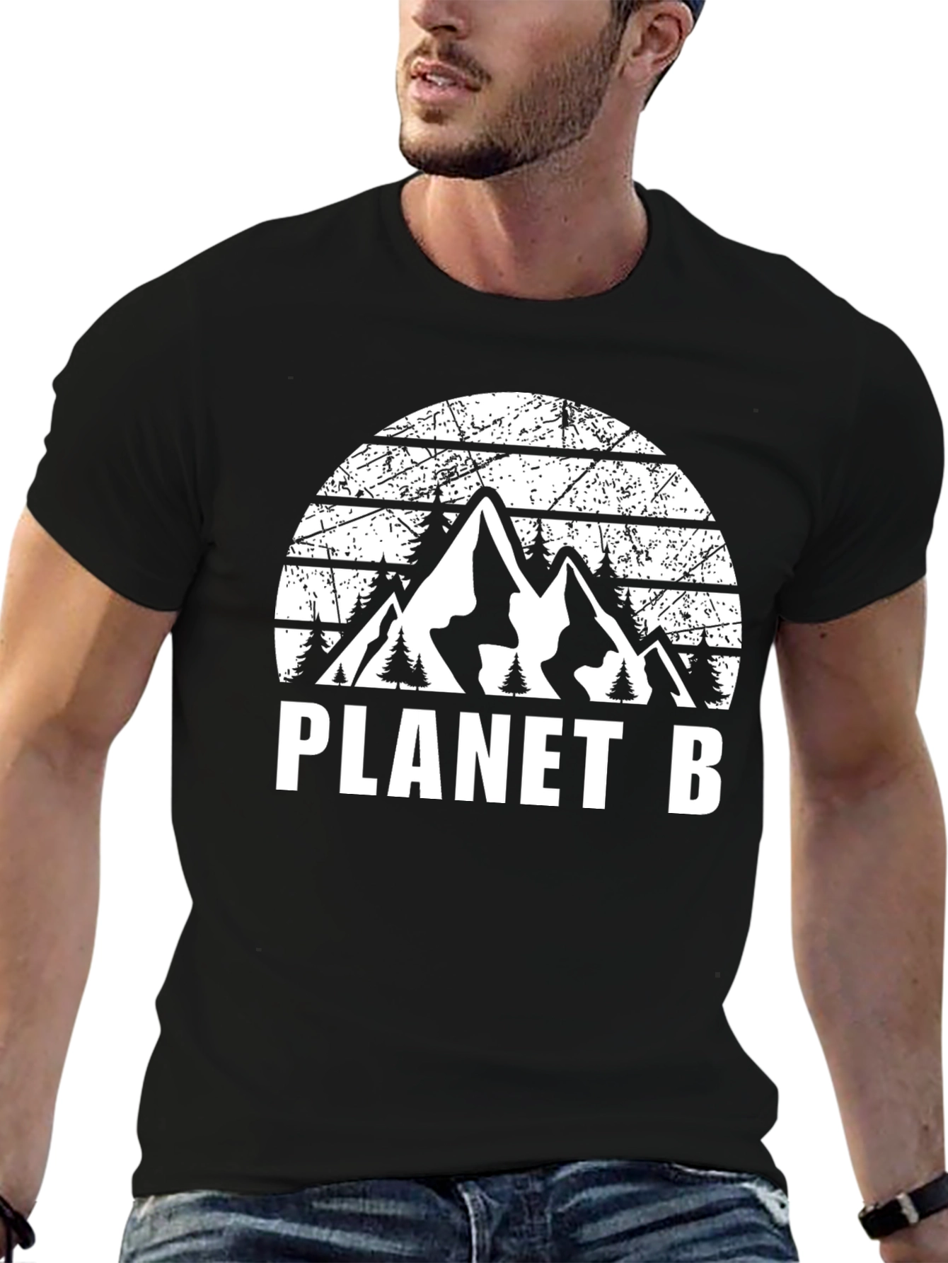 Planet B Mountain Graphic T-Shirt
