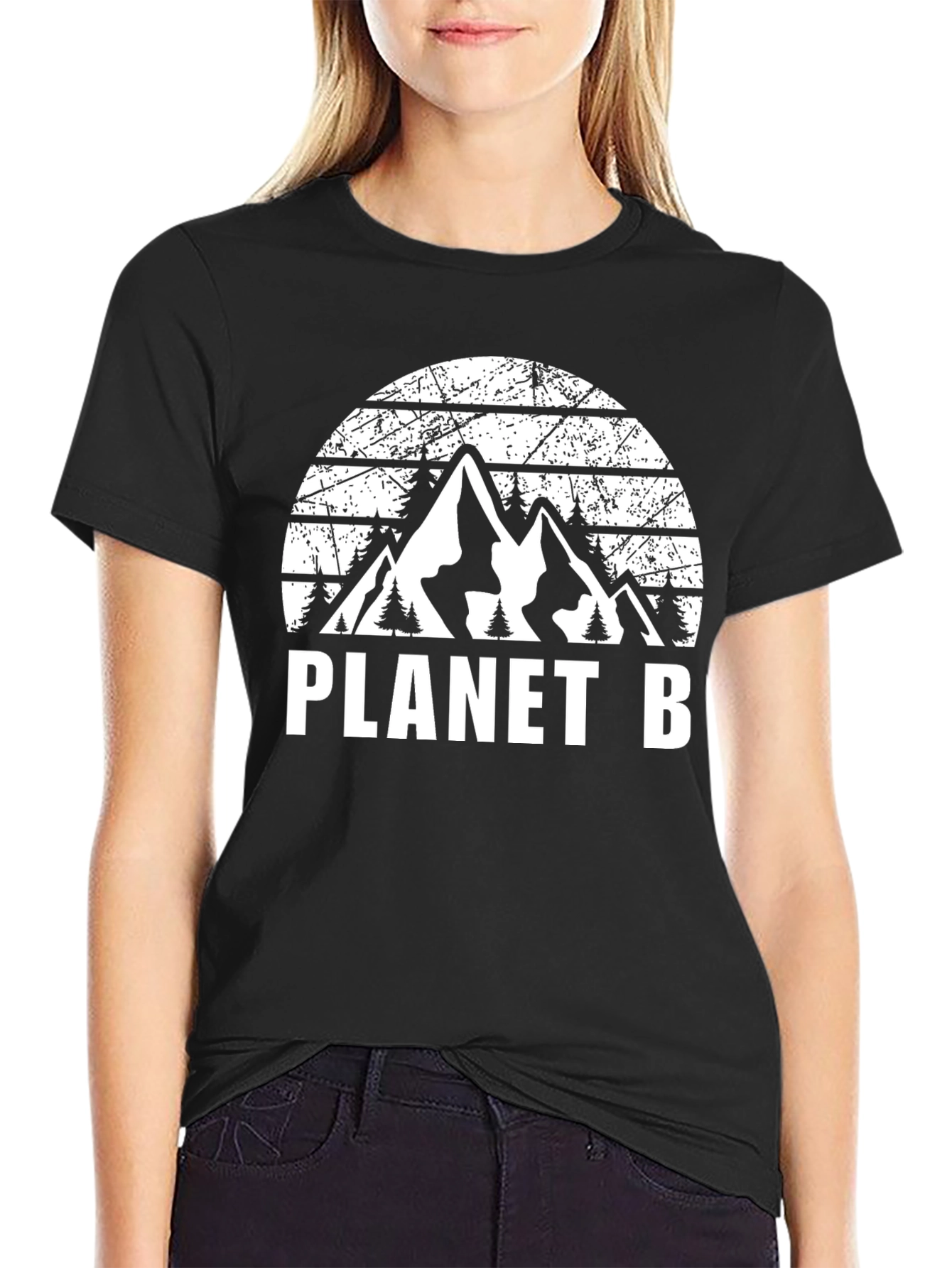 Planet B Mountain Graphic T-Shirt