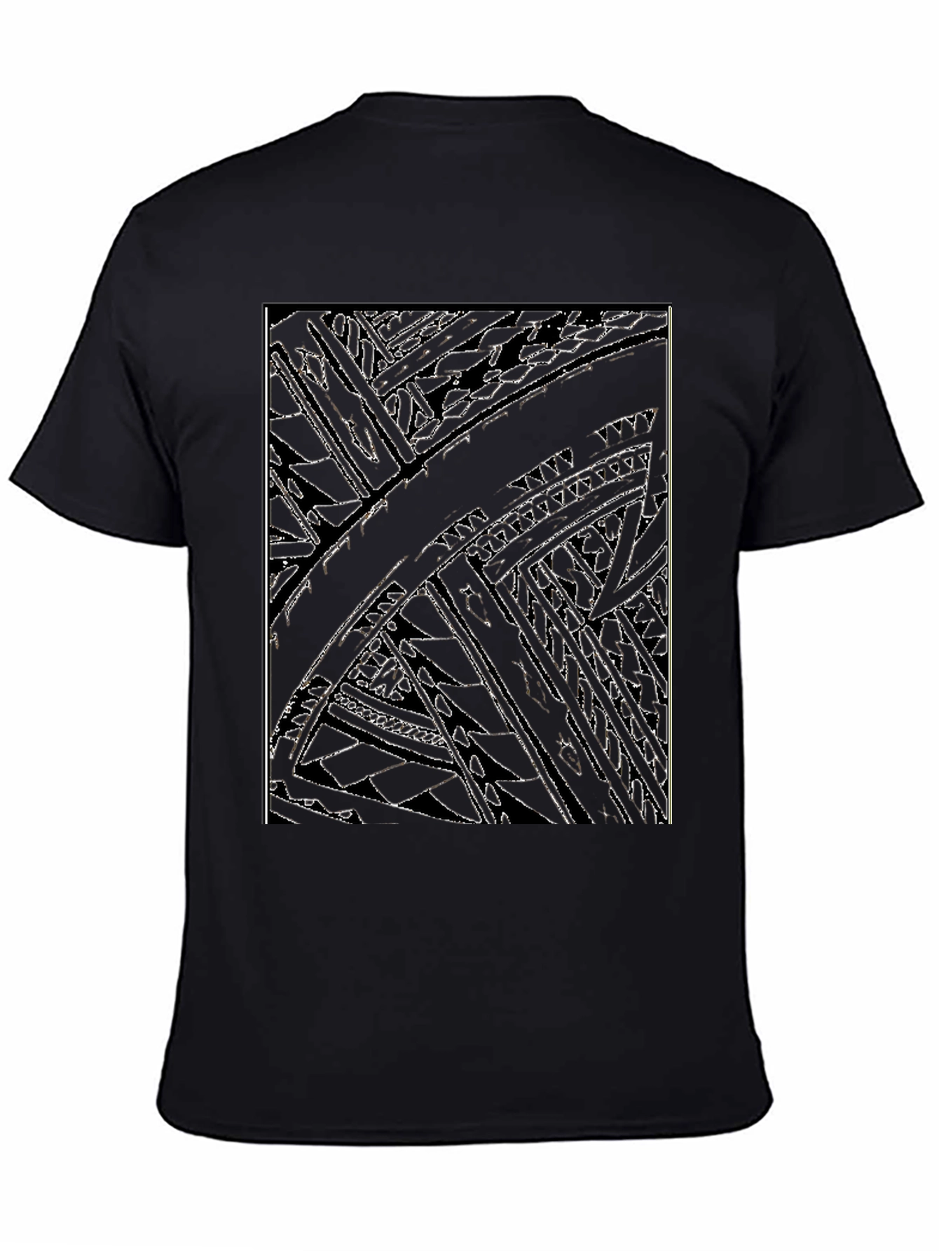 Abstract Black Graphic Tee