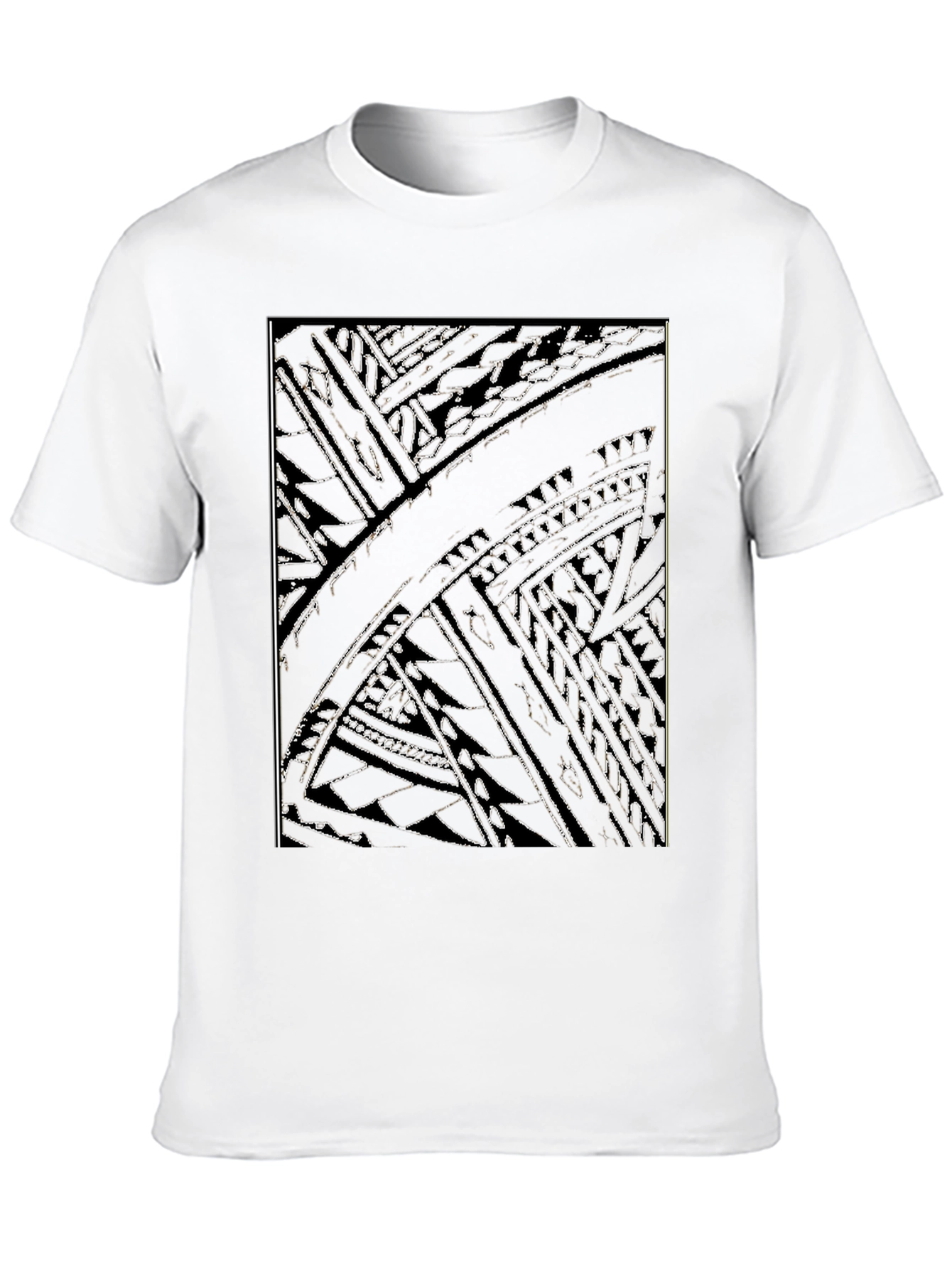 Abstract Black Graphic Tee