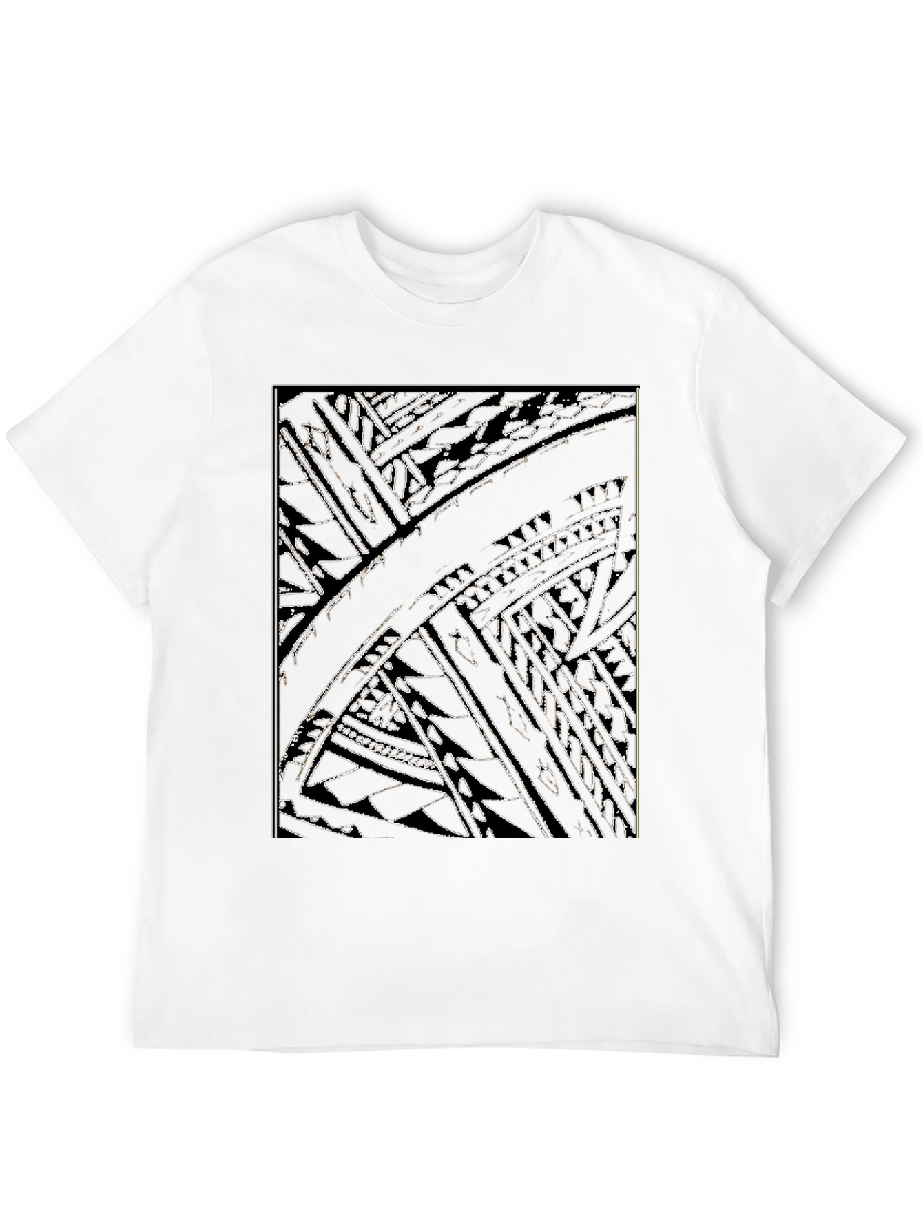 Abstract Black Graphic Tee