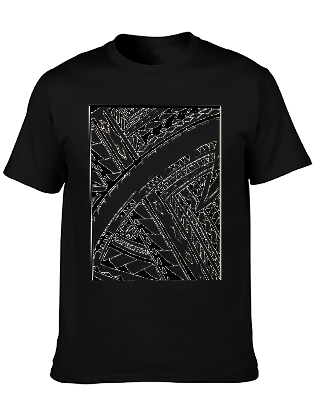 Abstract Black Graphic Tee