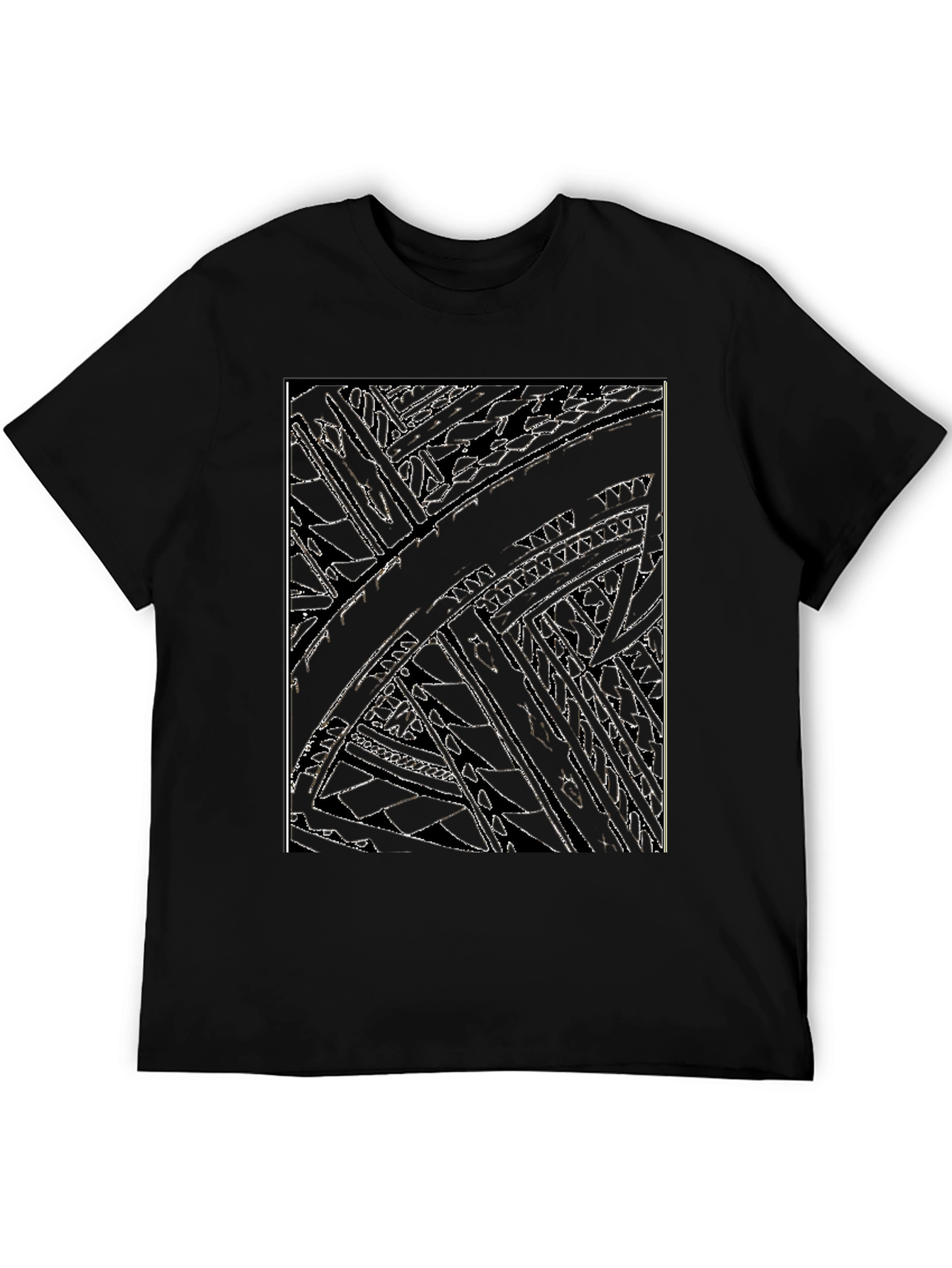 Abstract Black Graphic Tee