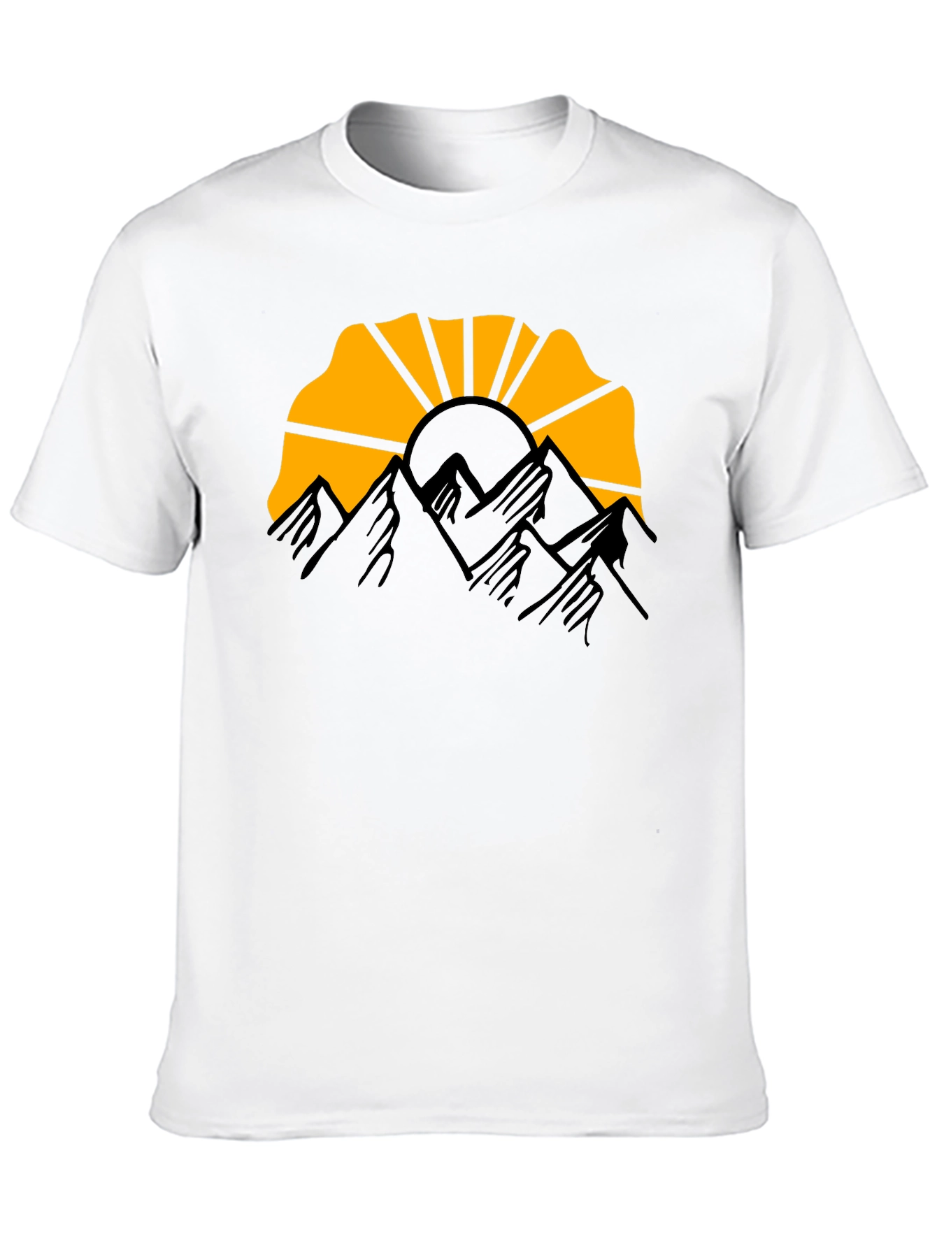 Mountain Sunset Graphic Tee - Black