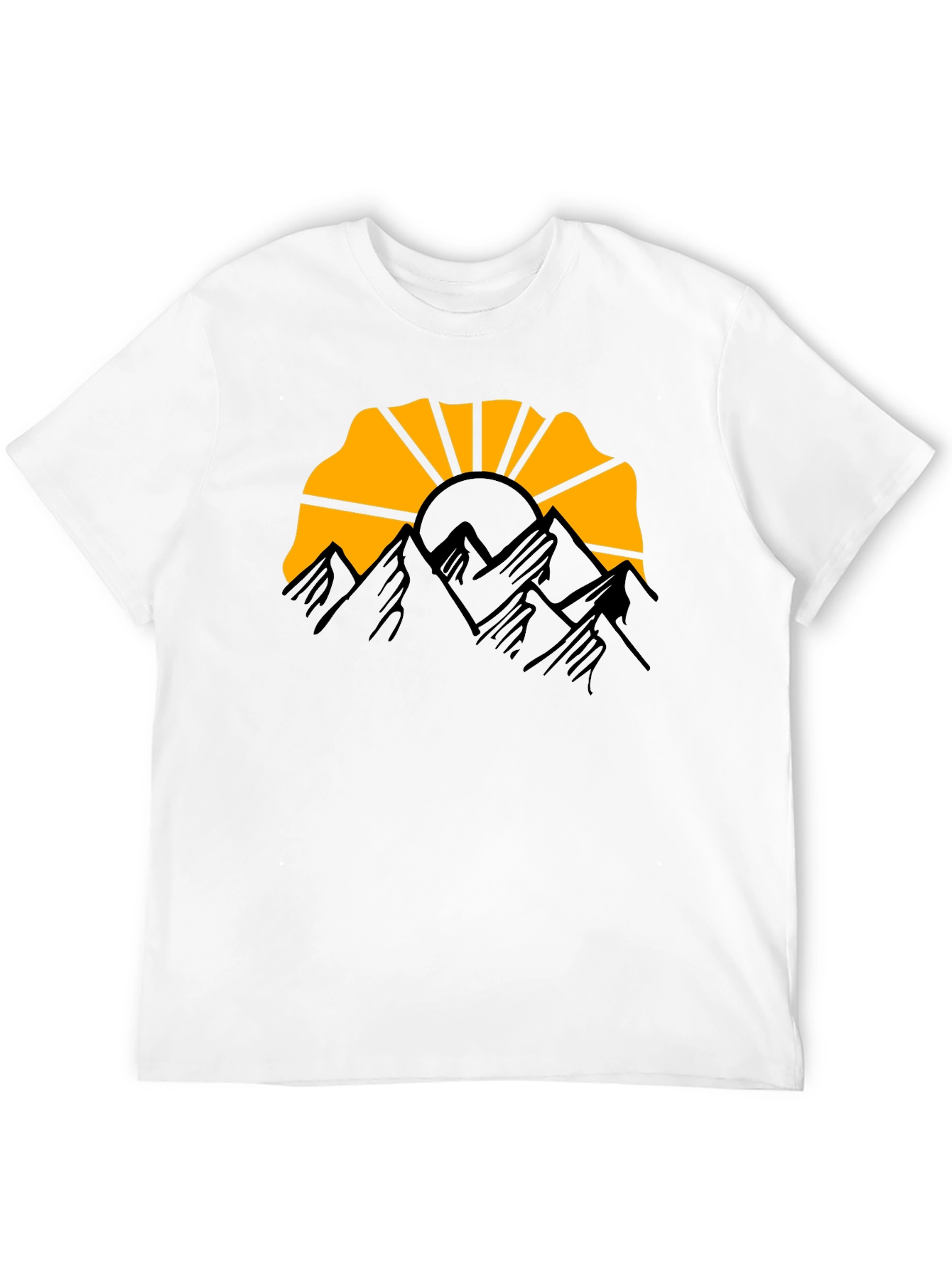 Mountain Sunset Graphic Tee - Black