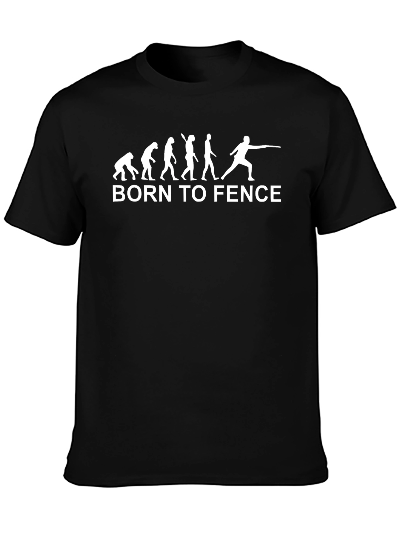 Born to Fence Black T-Shirt Evolution Design