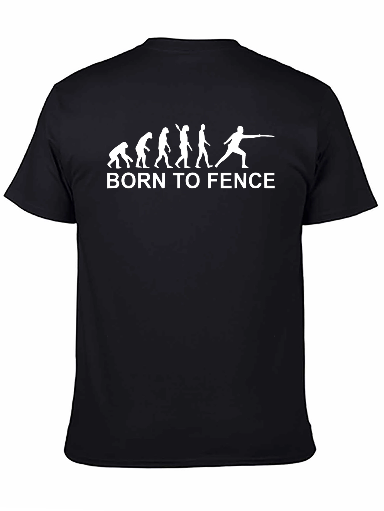 Born to Fence Black T-Shirt Evolution Design
