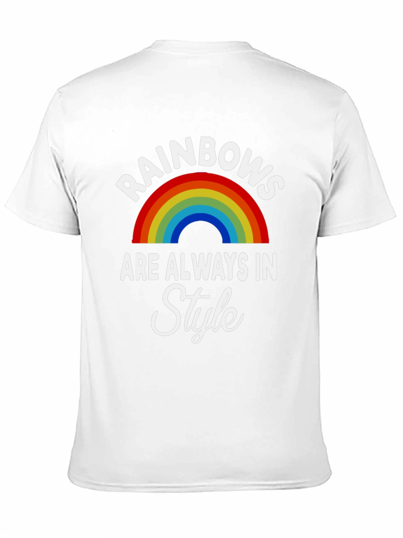 Rainbows Always in Style Black T-Shirt