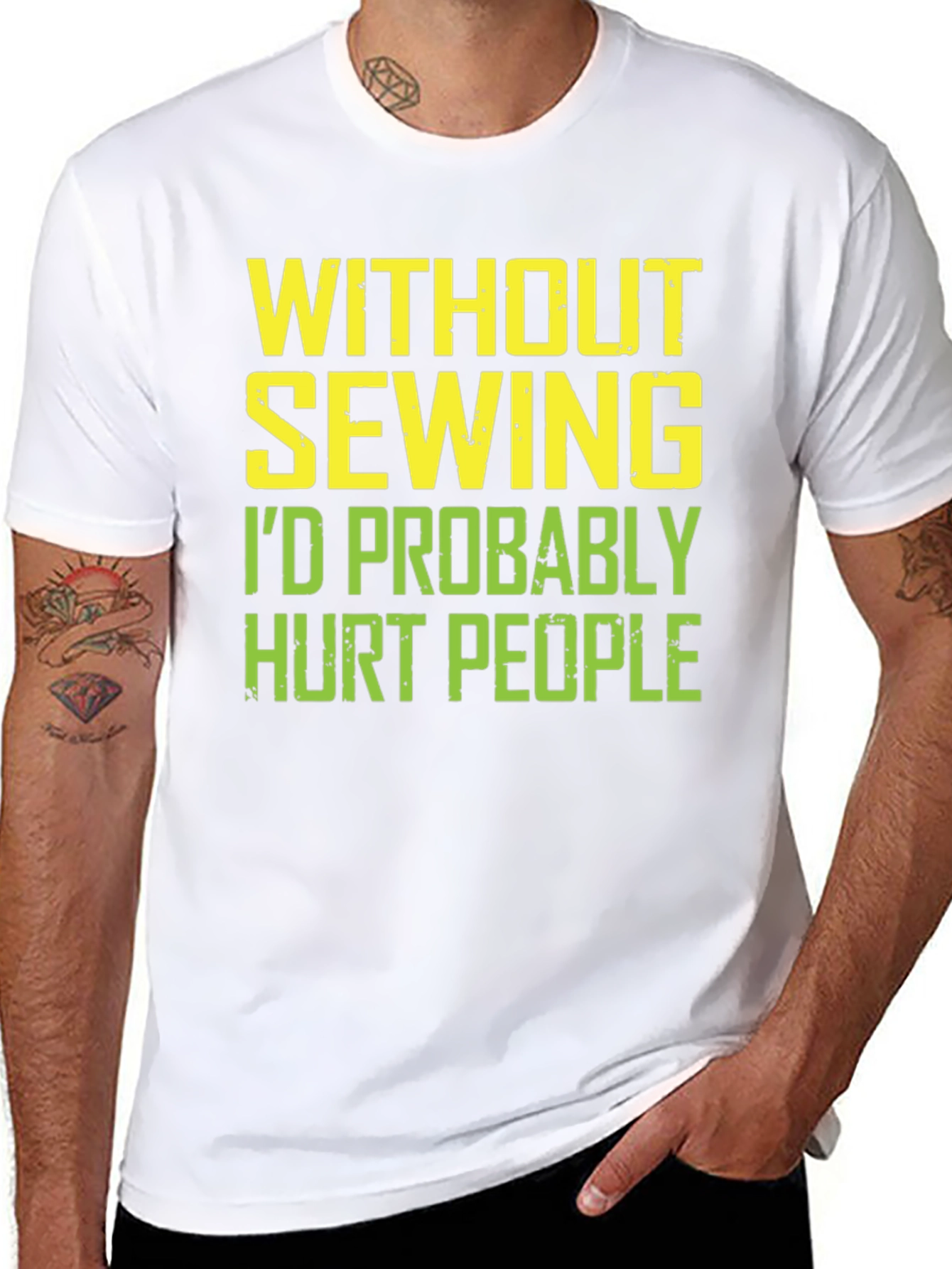 Sewing Humor T-Shirt: Hurt People Edition