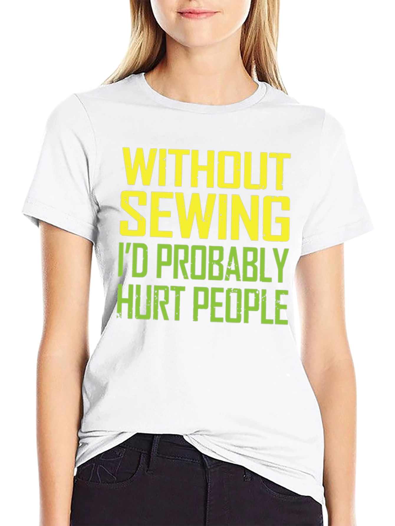 Sewing Humor T-Shirt: Hurt People Edition