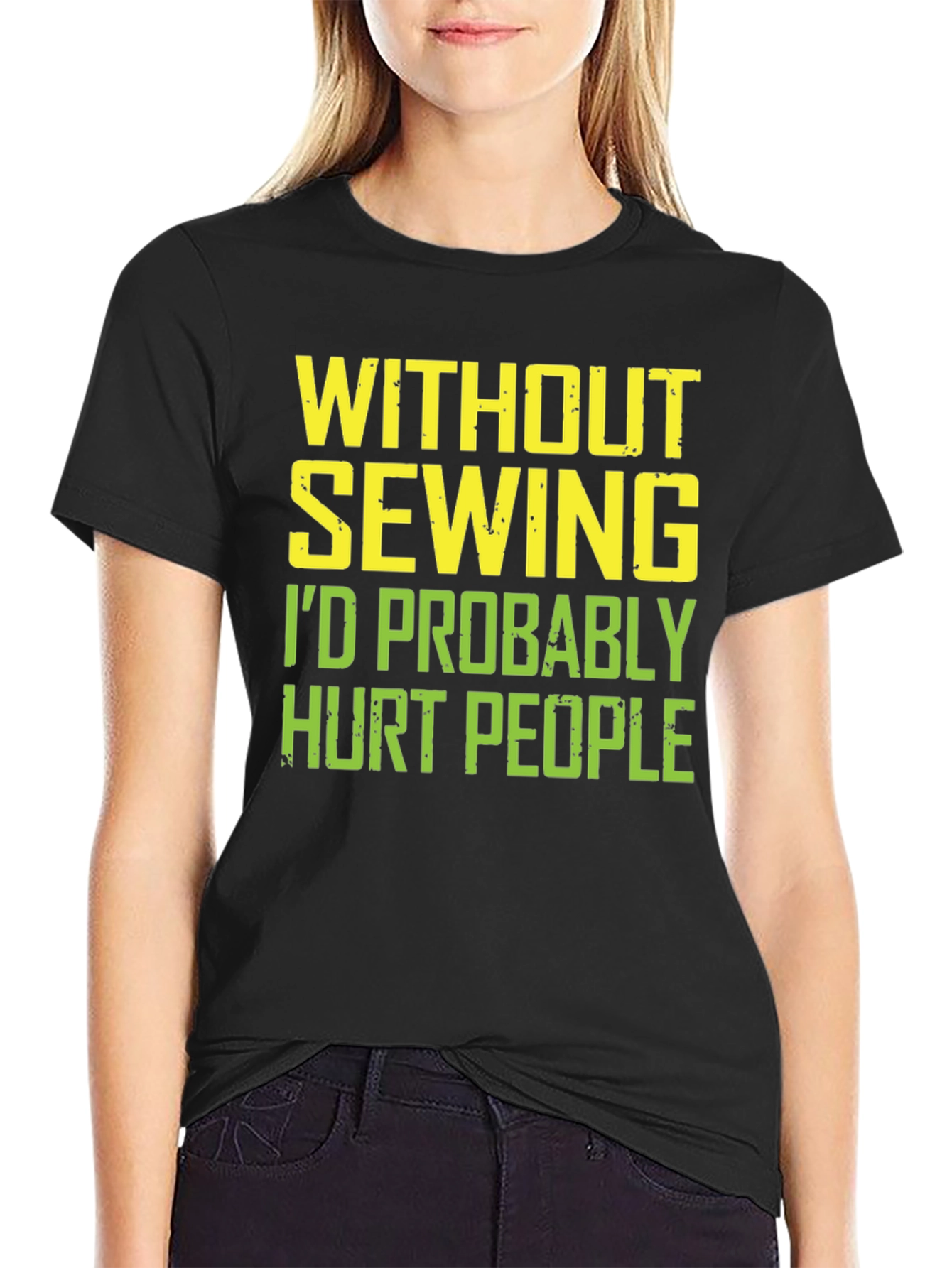 Sewing Humor T-Shirt: Hurt People Edition