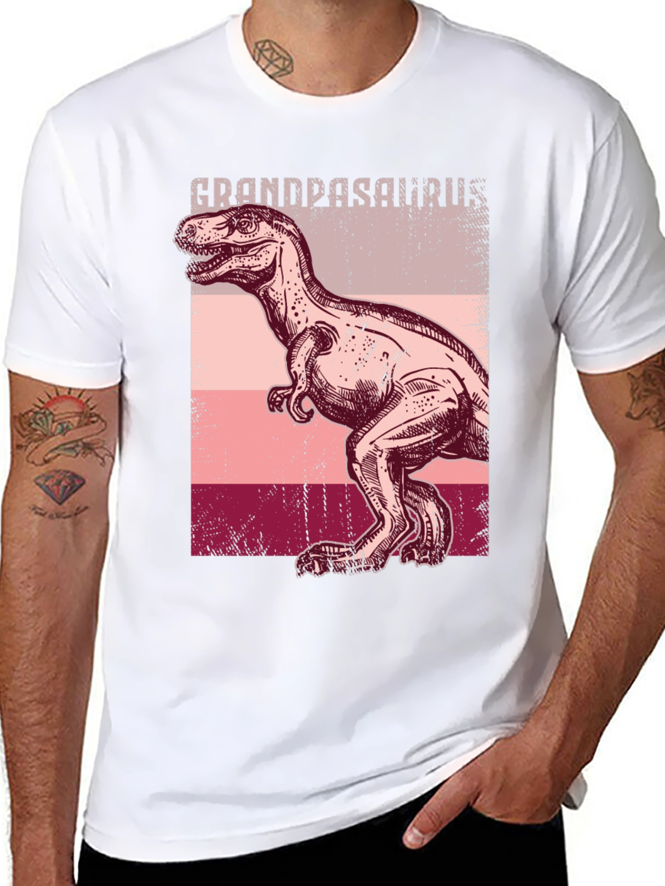 Grandpasaurus T-Rex Graphic Tee - Black