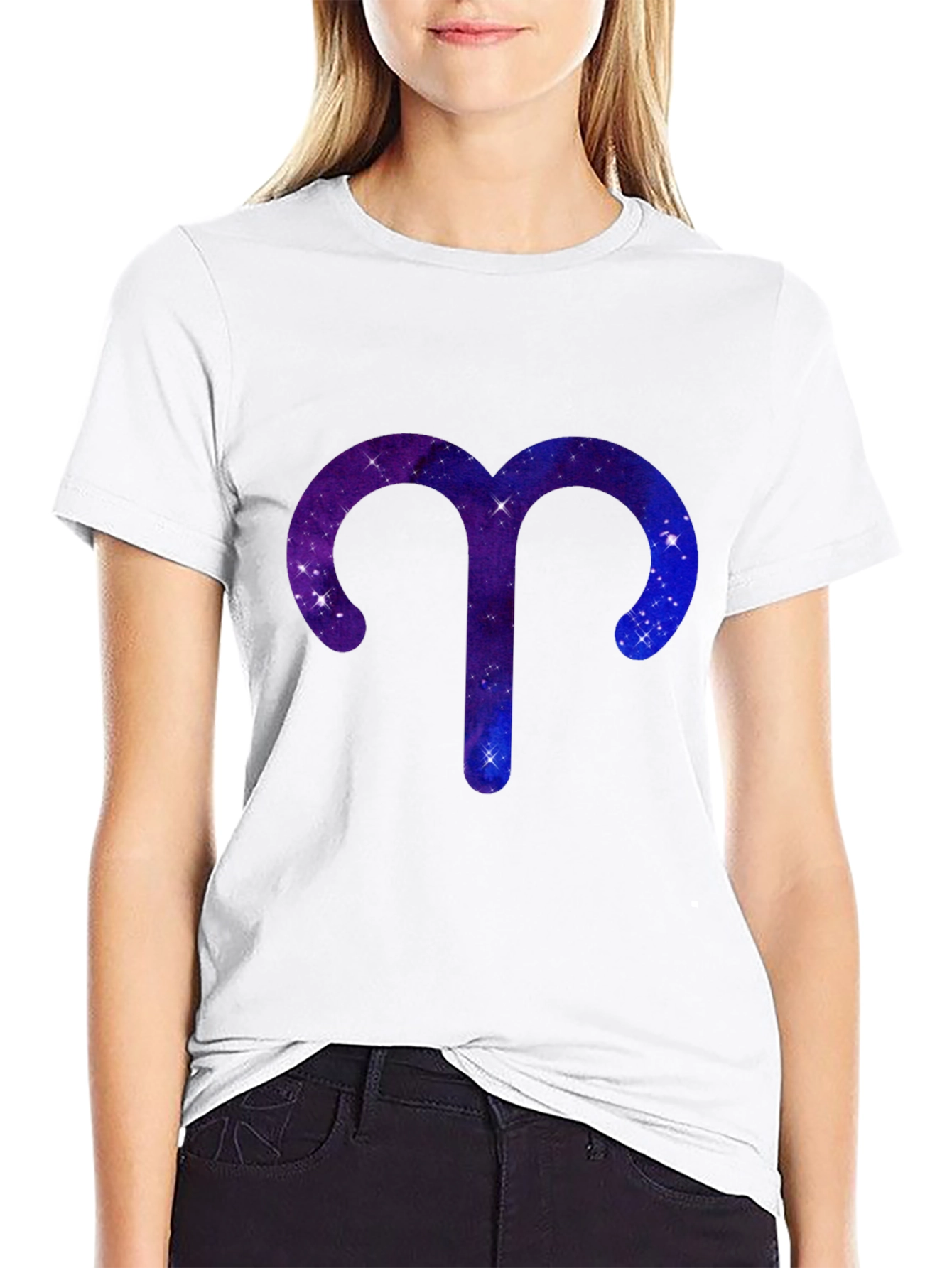 Aries Zodiac Galaxy Graphic T-Shirt