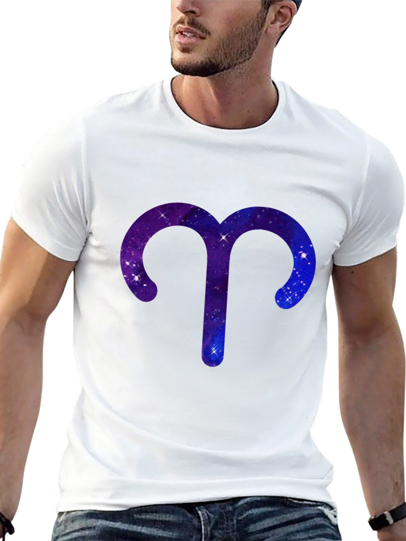 Aries Zodiac Galaxy Graphic T-Shirt