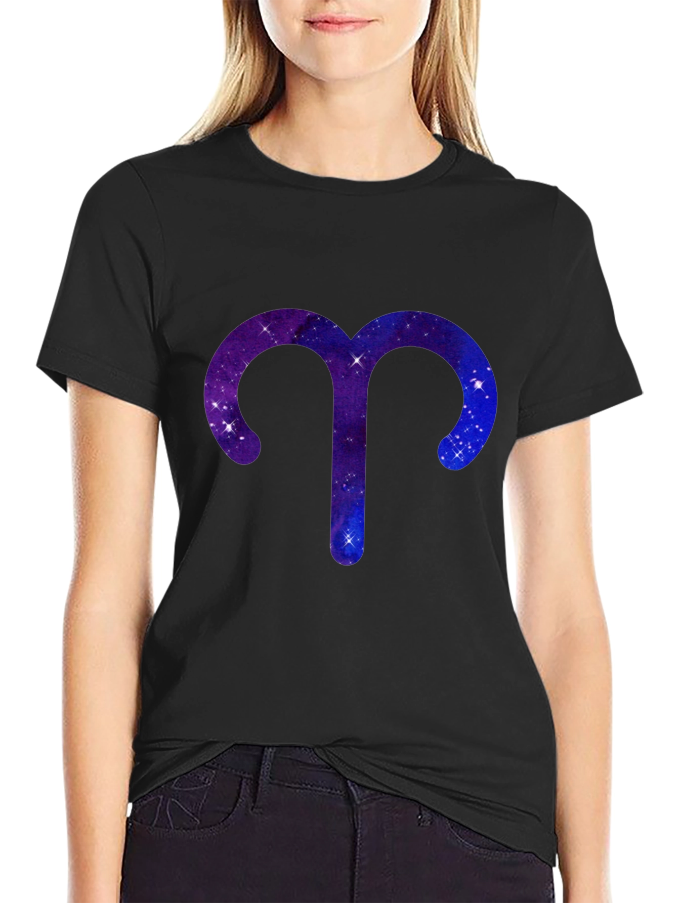 Aries Zodiac Galaxy Graphic T-Shirt