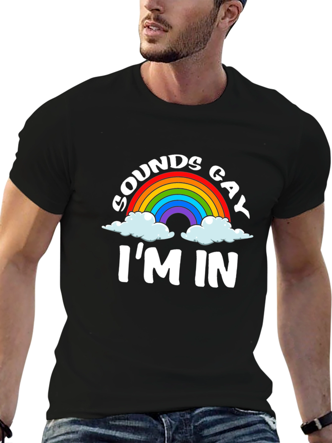 Sounds Gay Im In Rainbow Graphic Tee
