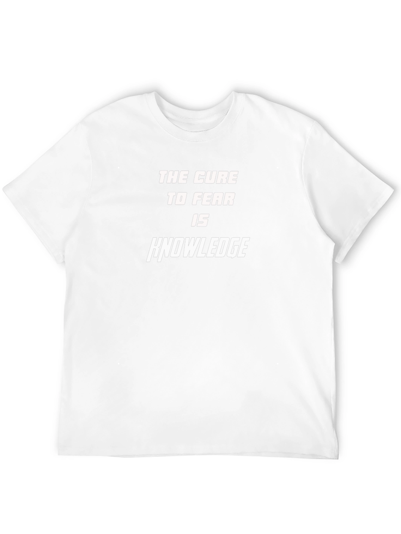 Knowledge Cure Fear T-Shirt - Black