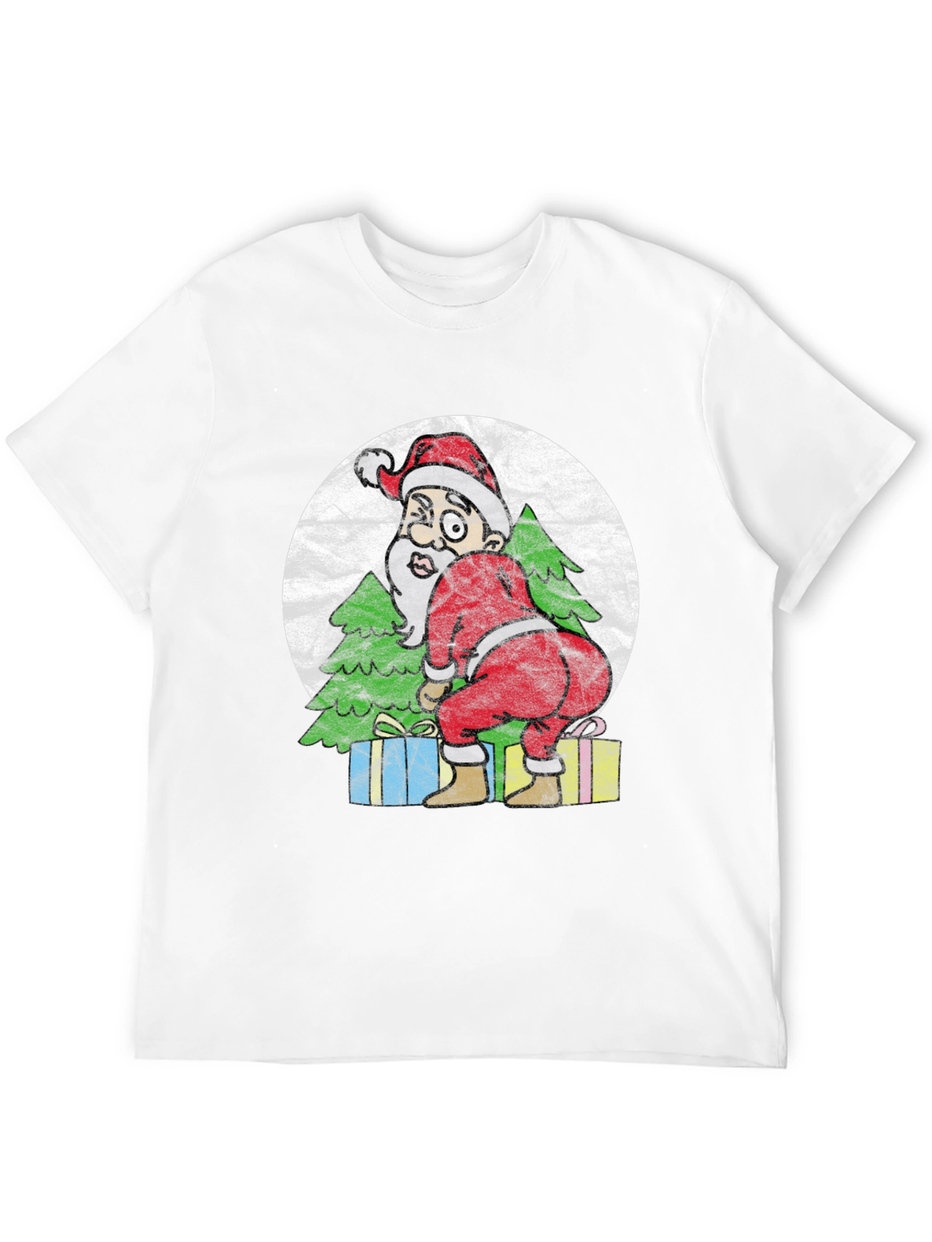 Funny Santa Twerk Christmas Graphic Tee